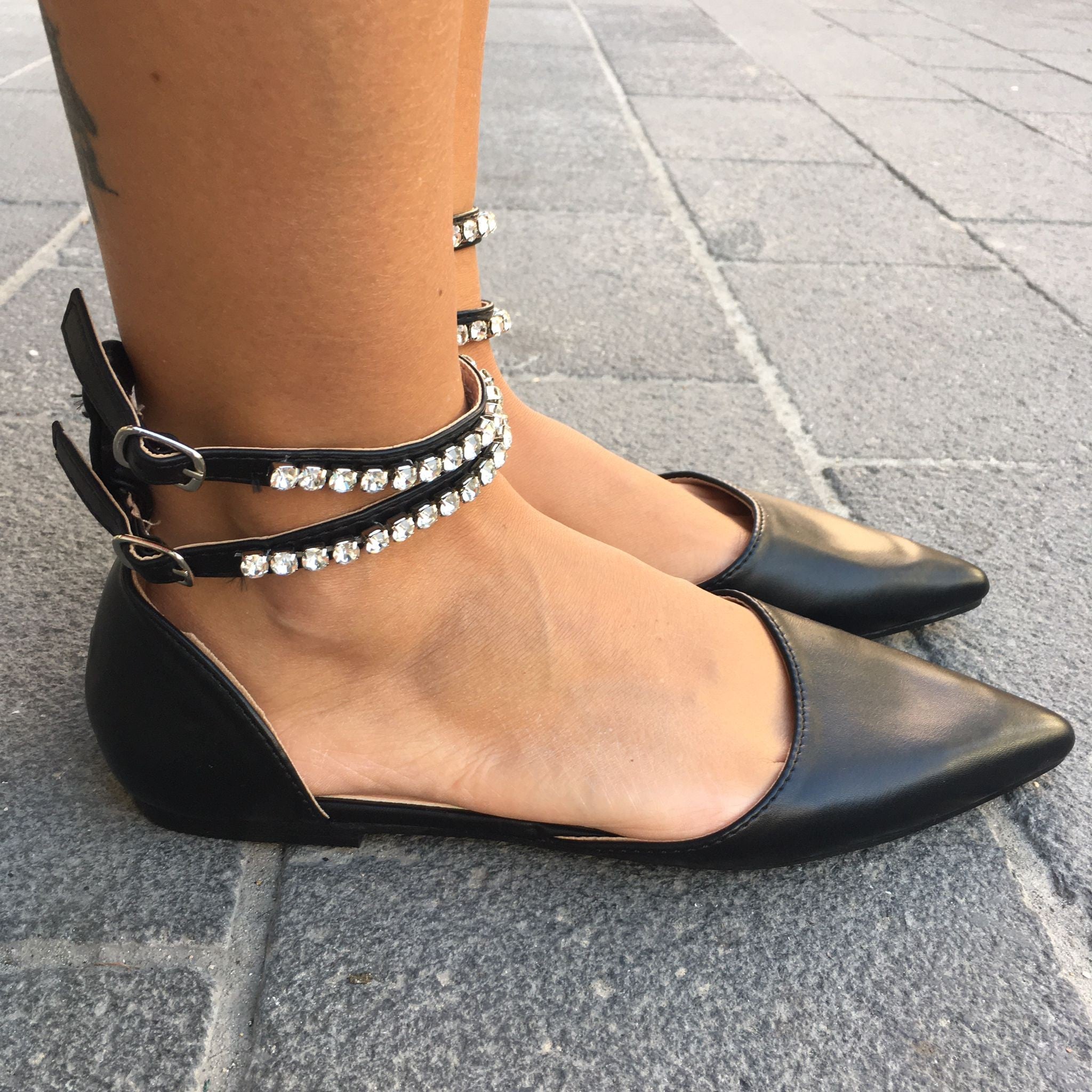 BALLERINA CON CINTURINO NERA