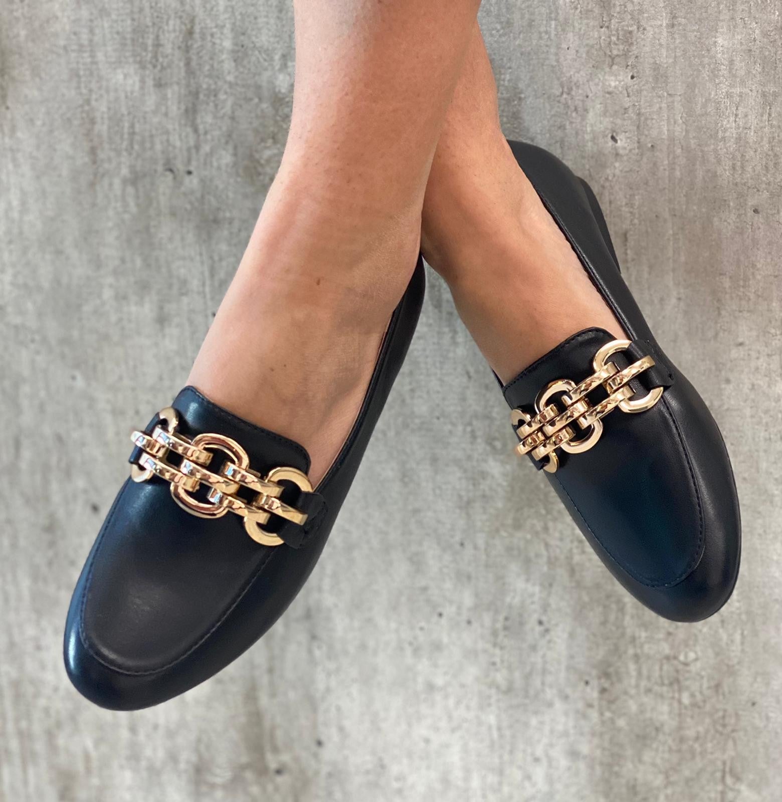 MOCASSINO CATENA NERO