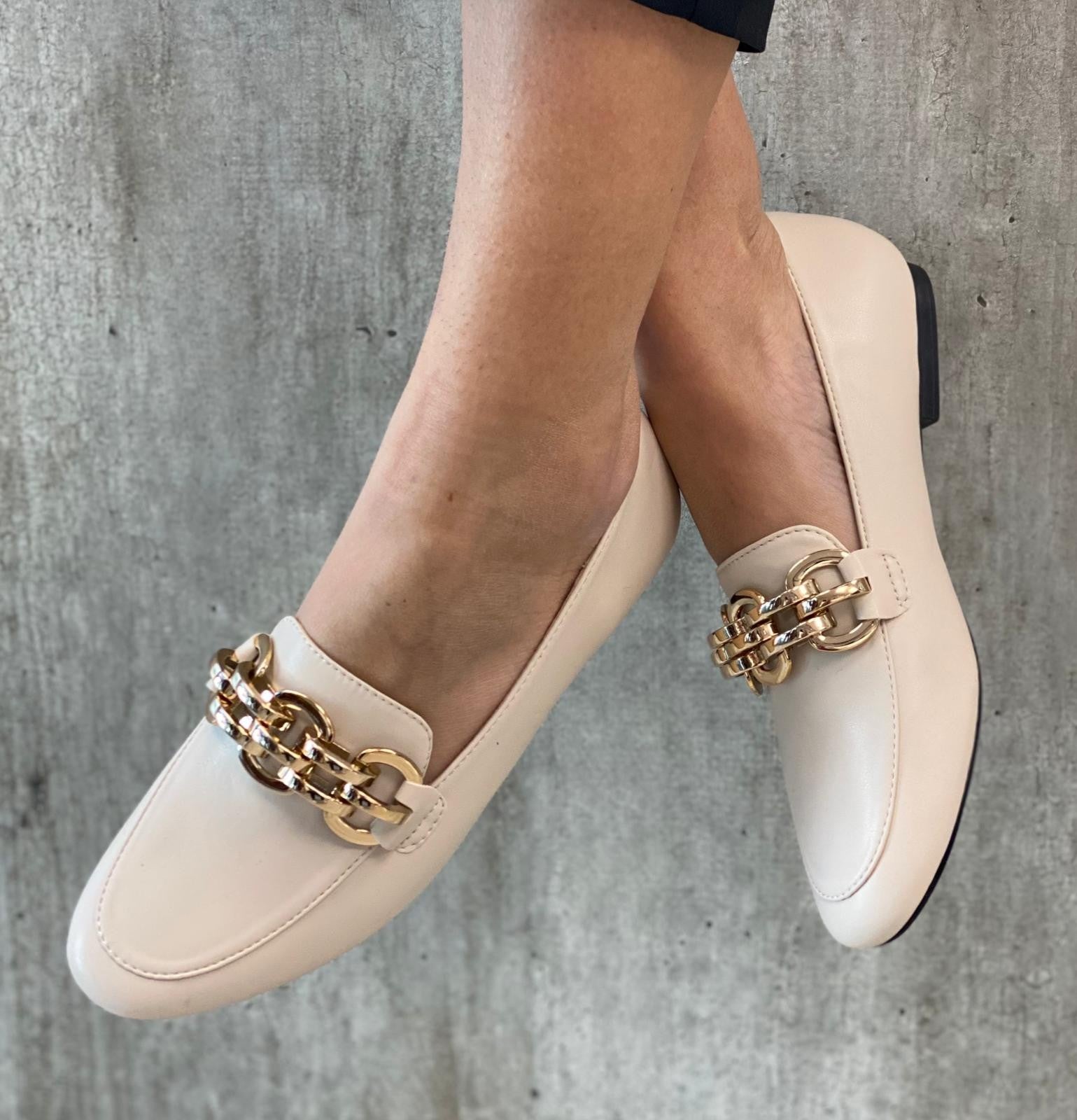 MOCASSINO CATENA BEIGE