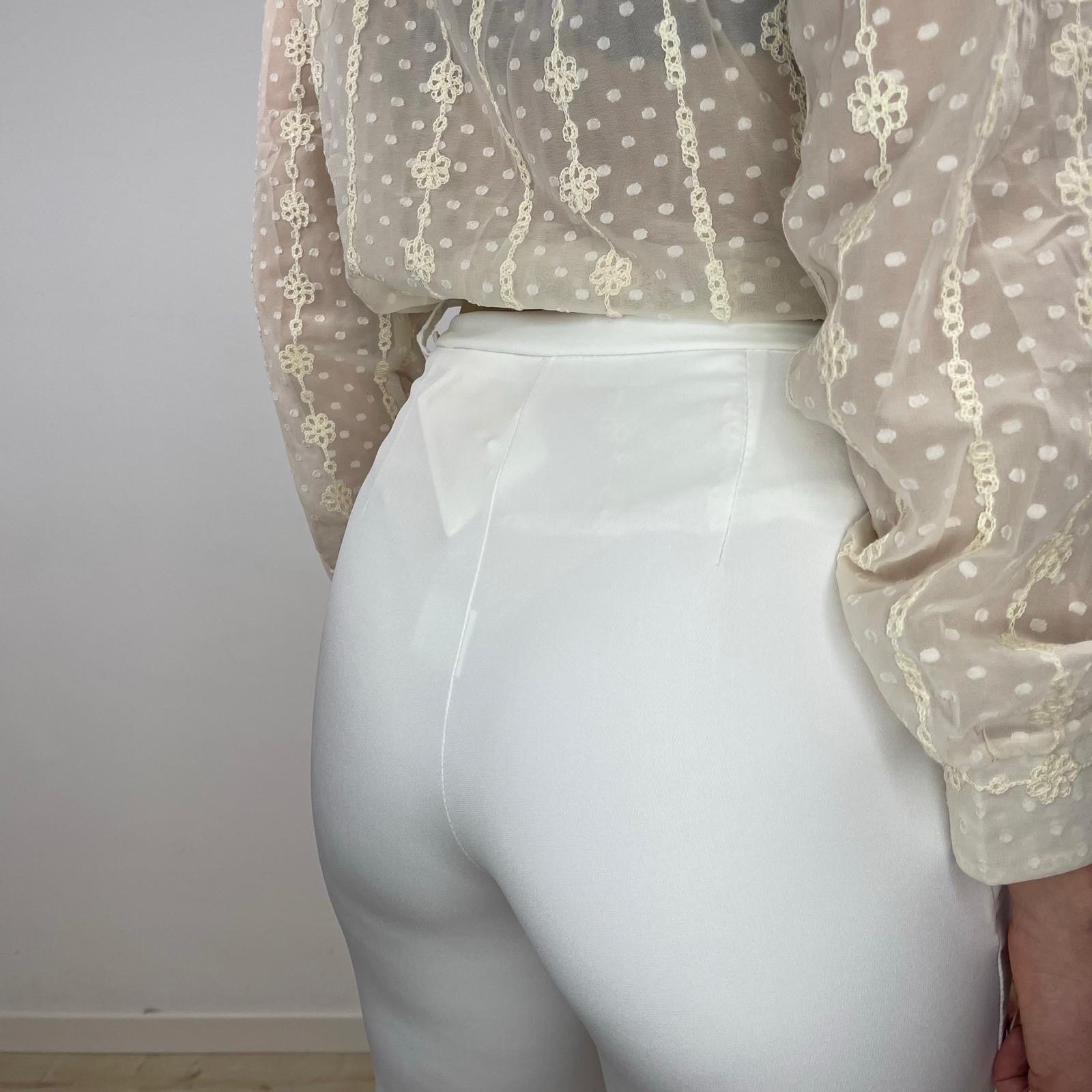 PANTALONE CON CINTURA BIANCO