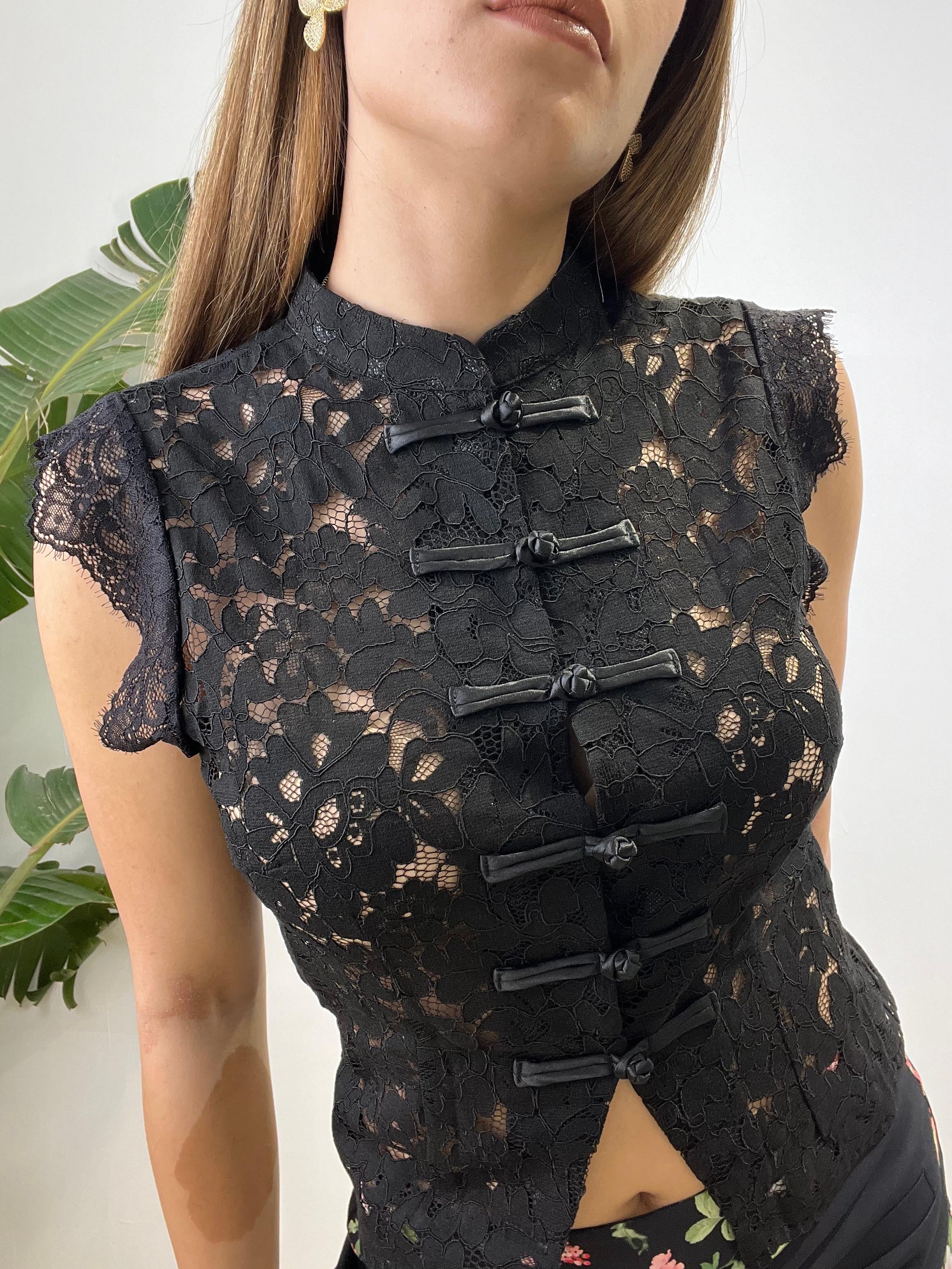CAMICIA PIZZO SYRIA NERA