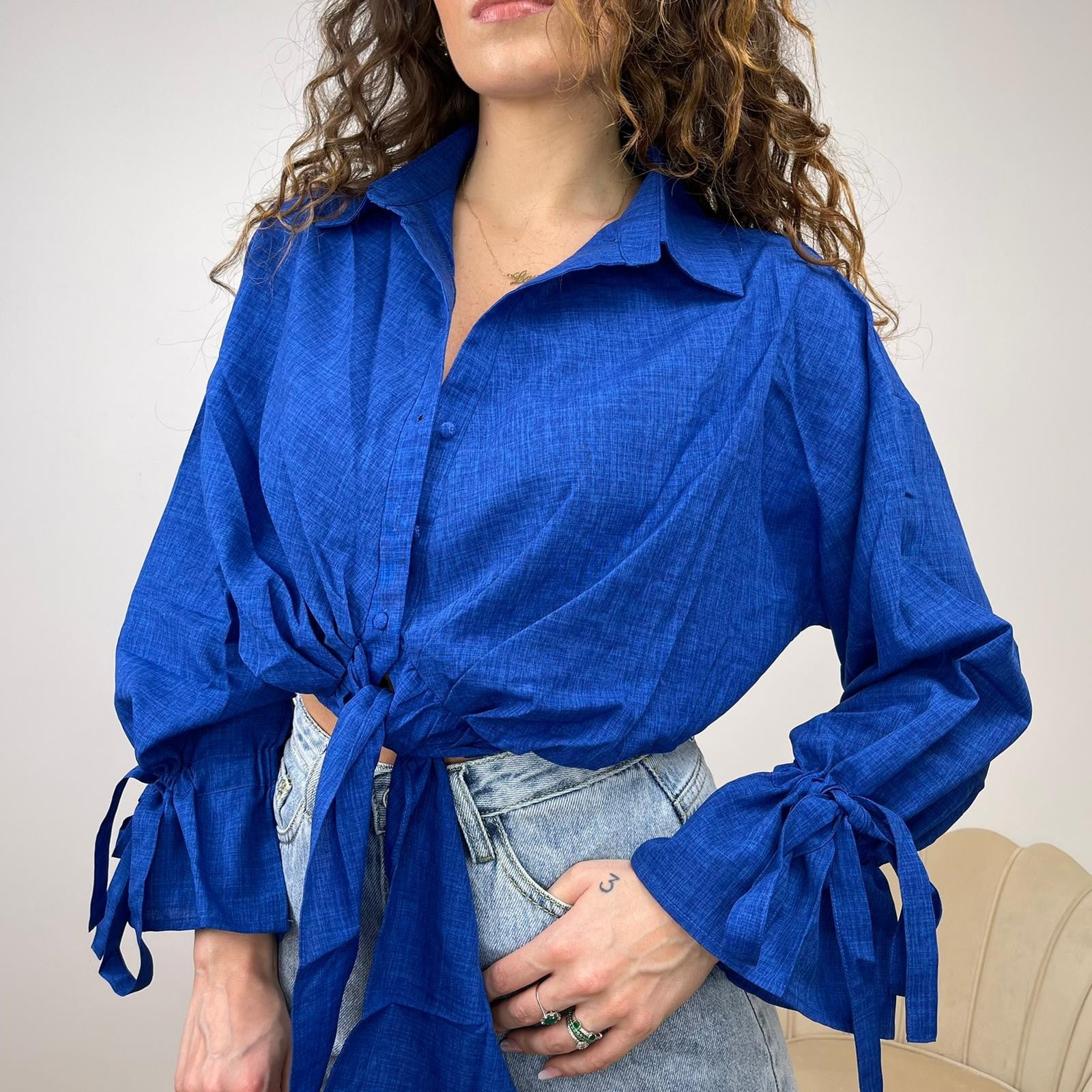 CAMICIA CROP LACCETTI