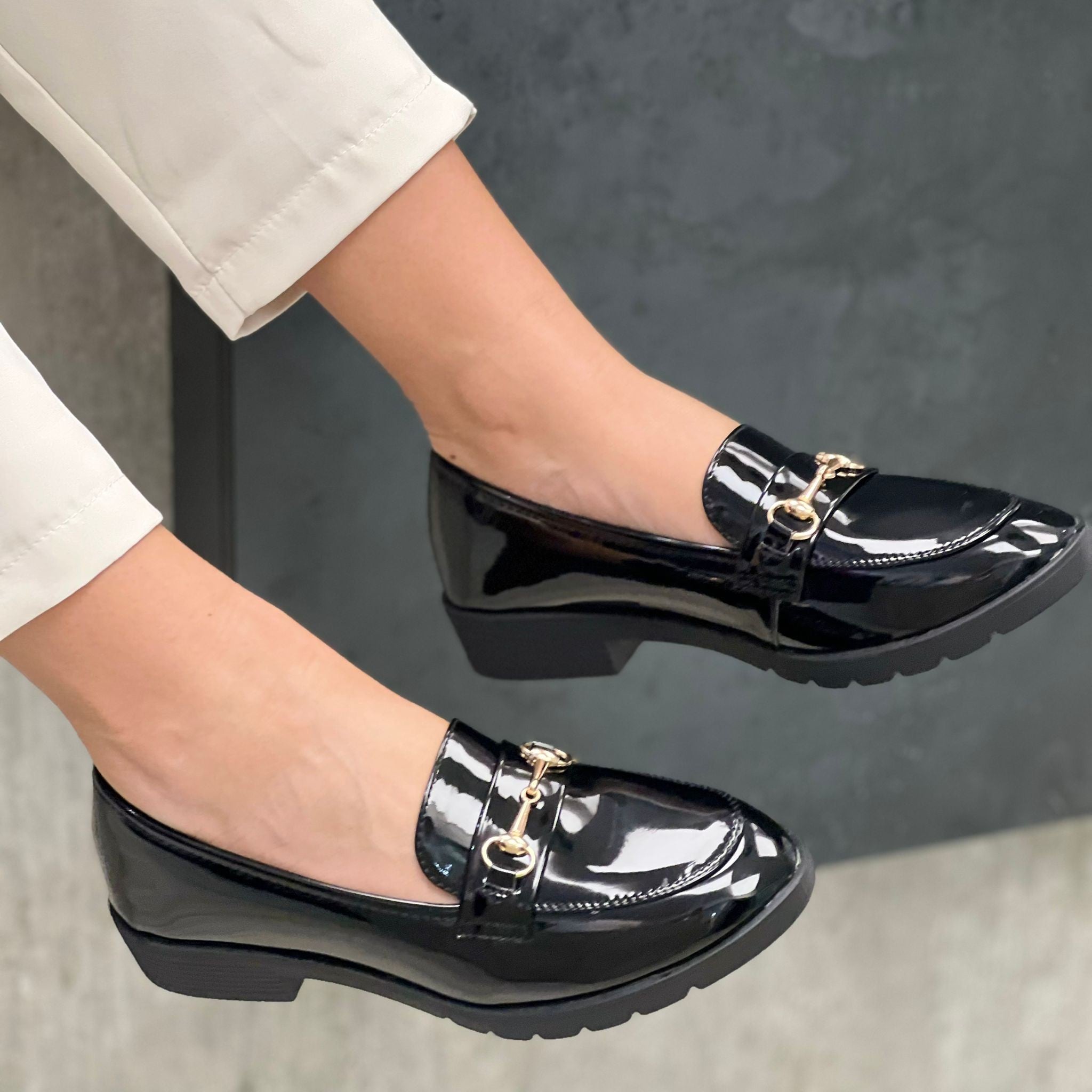 MOCASSINO IN ECOPELLE LUCIDA