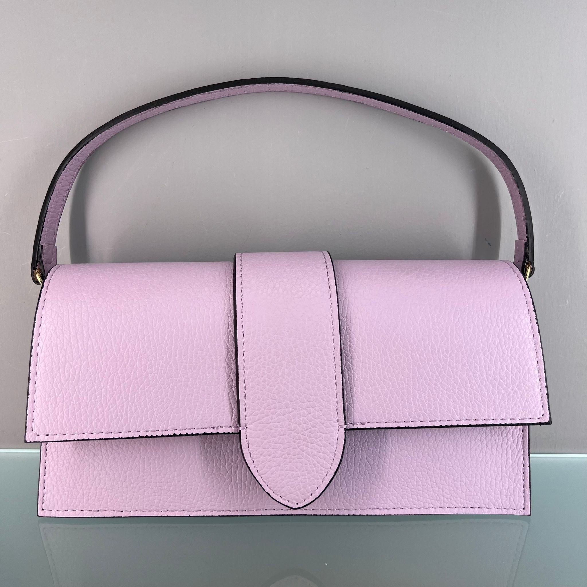 BORSA VERA PELLE LILLA