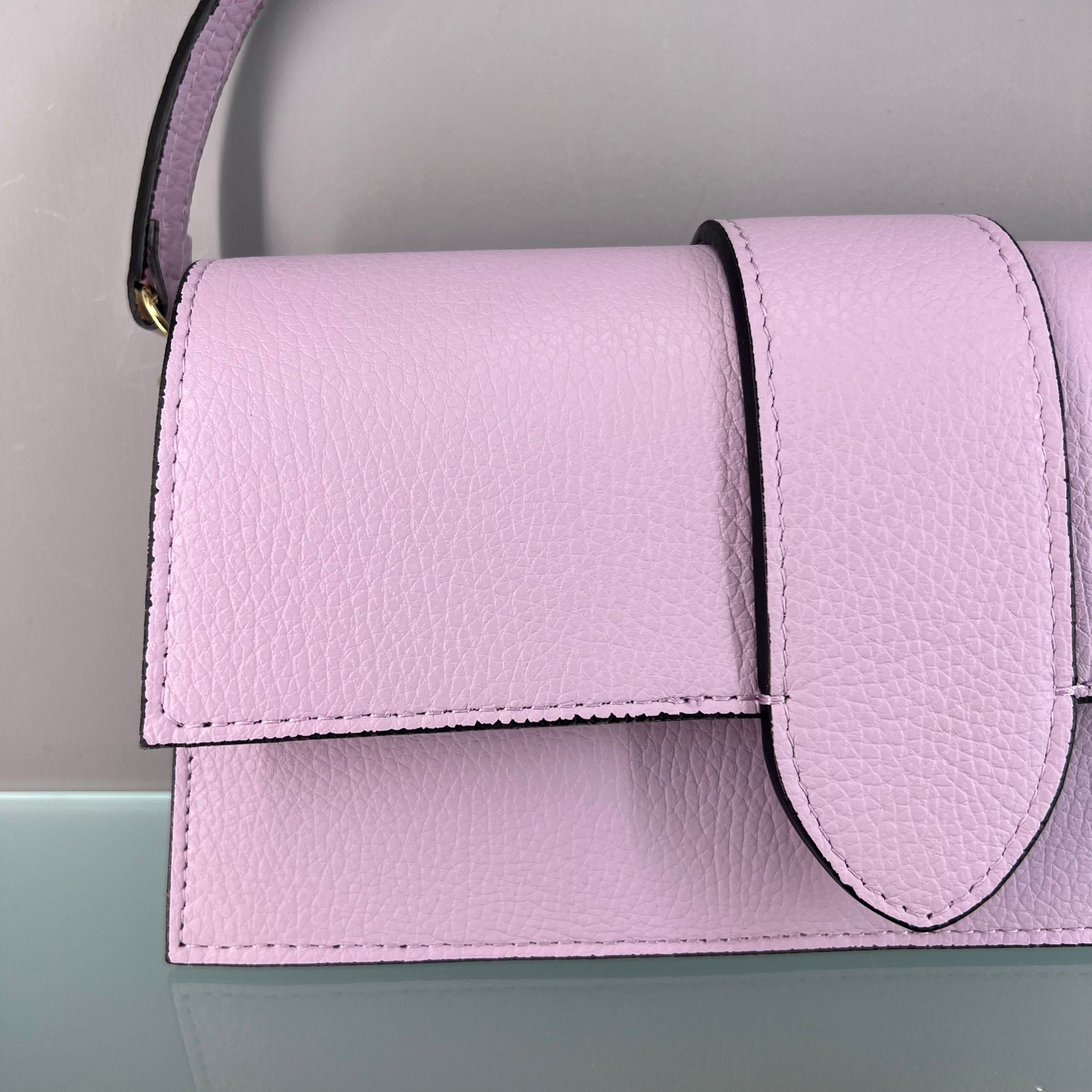 BORSA VERA PELLE LILLA