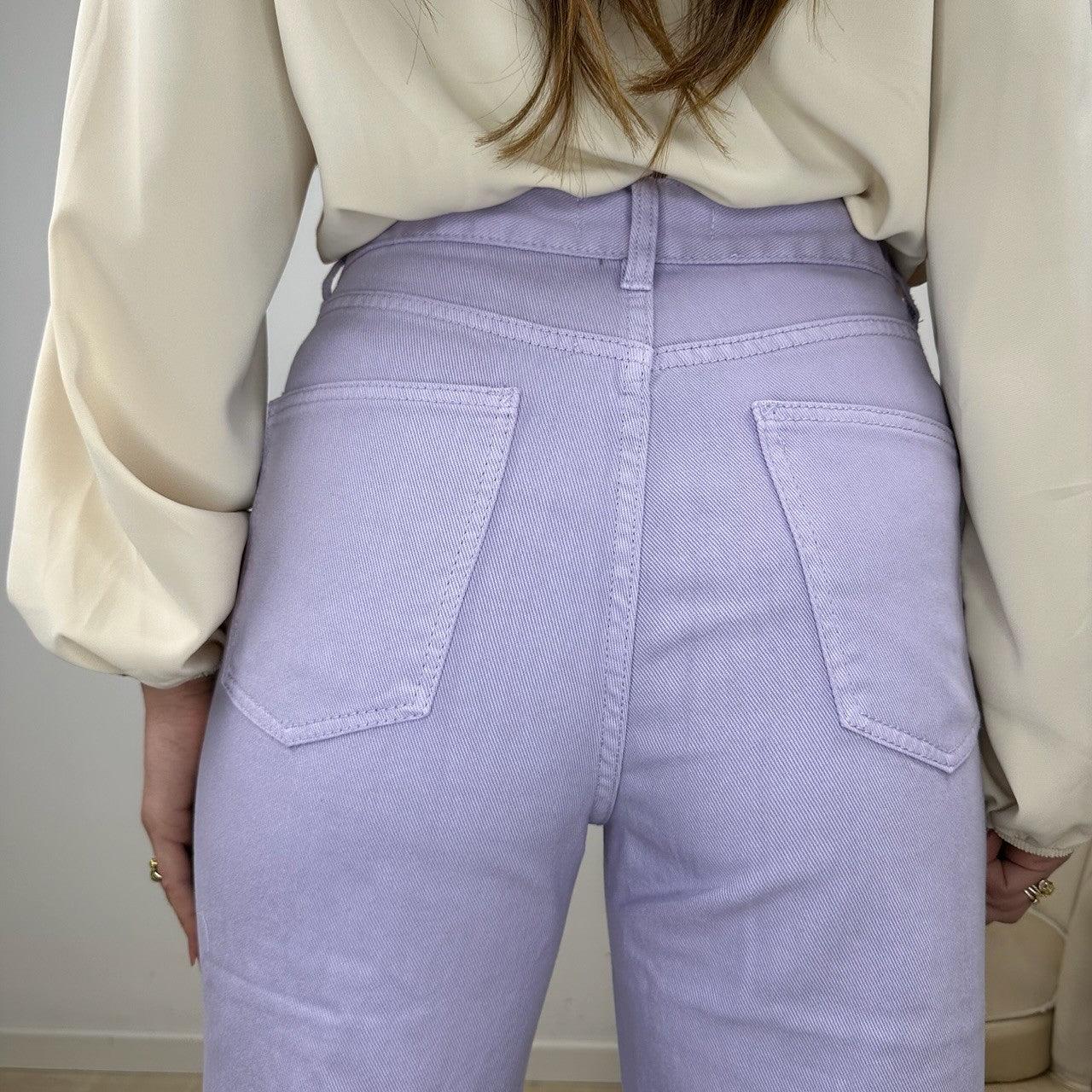 JEANS COLOR WIDE LEG LILLA