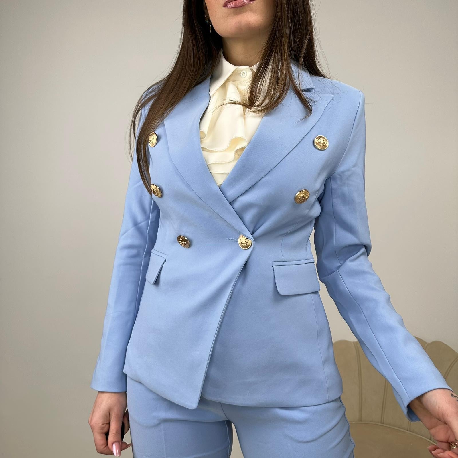 BLAZER DOPPIOPETTO AZZURRO