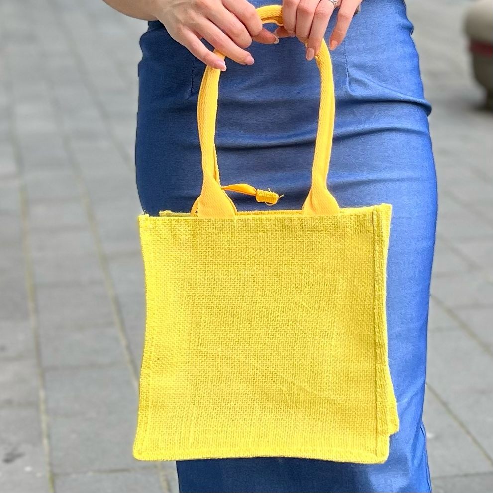 BORSA IN JUTA GIALLA