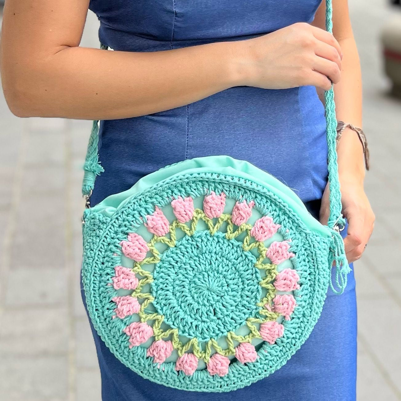 BORSA UNCINETTO VERDE