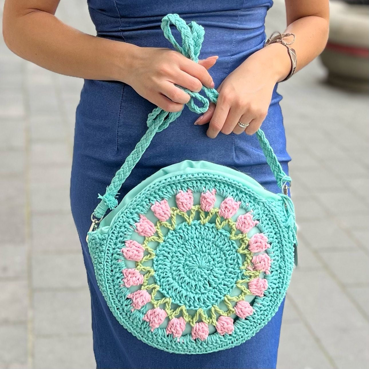 BORSA UNCINETTO VERDE