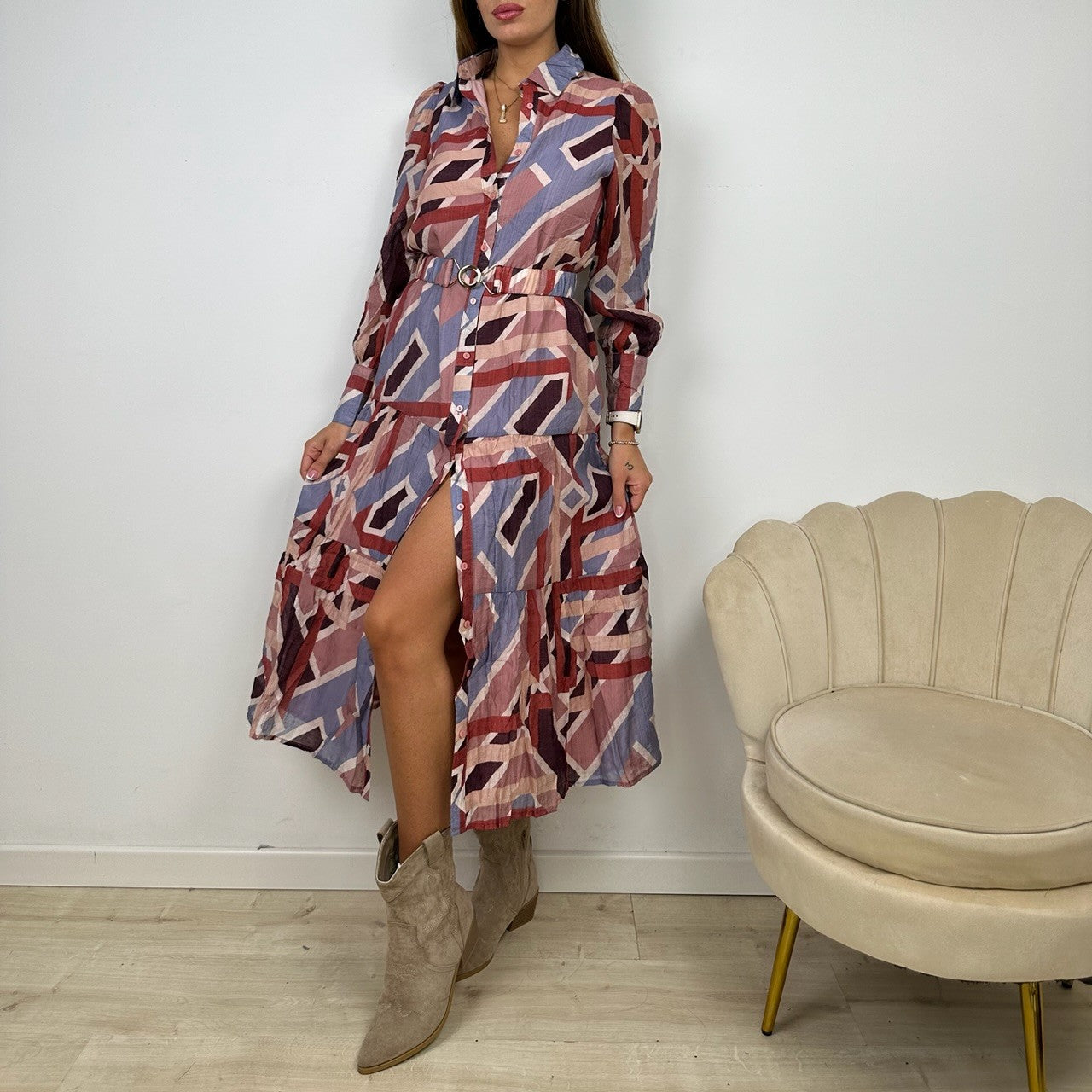 LONG DRESS SYMBA AZZURRO