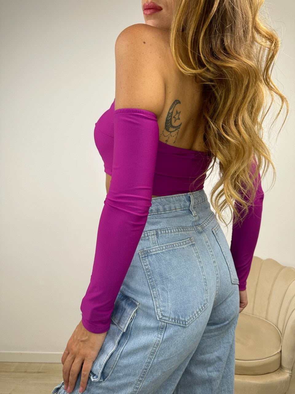 FASCIA CROP TOKYO MAGENTA