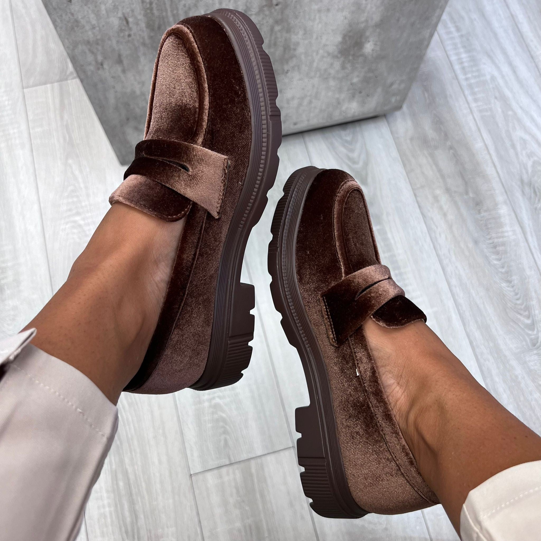 MOCASSINO VELOUR MARRONE