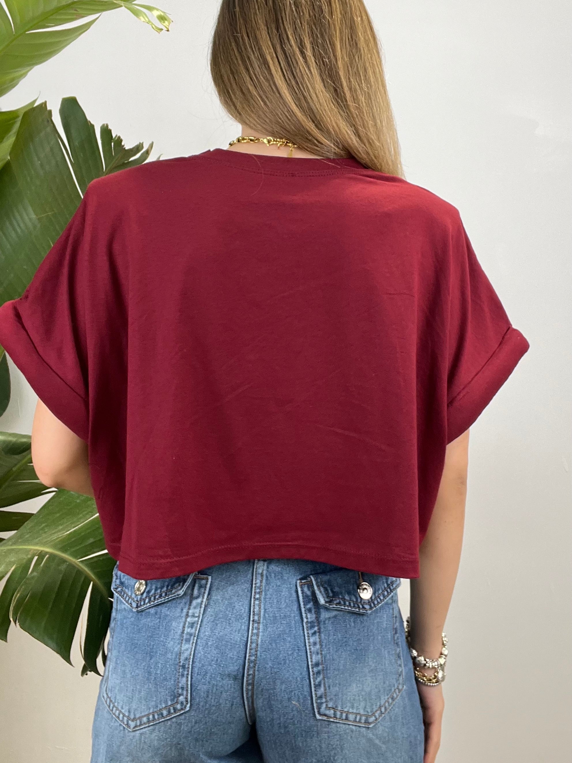 T-SHIRT CLEMY BORDEAUX