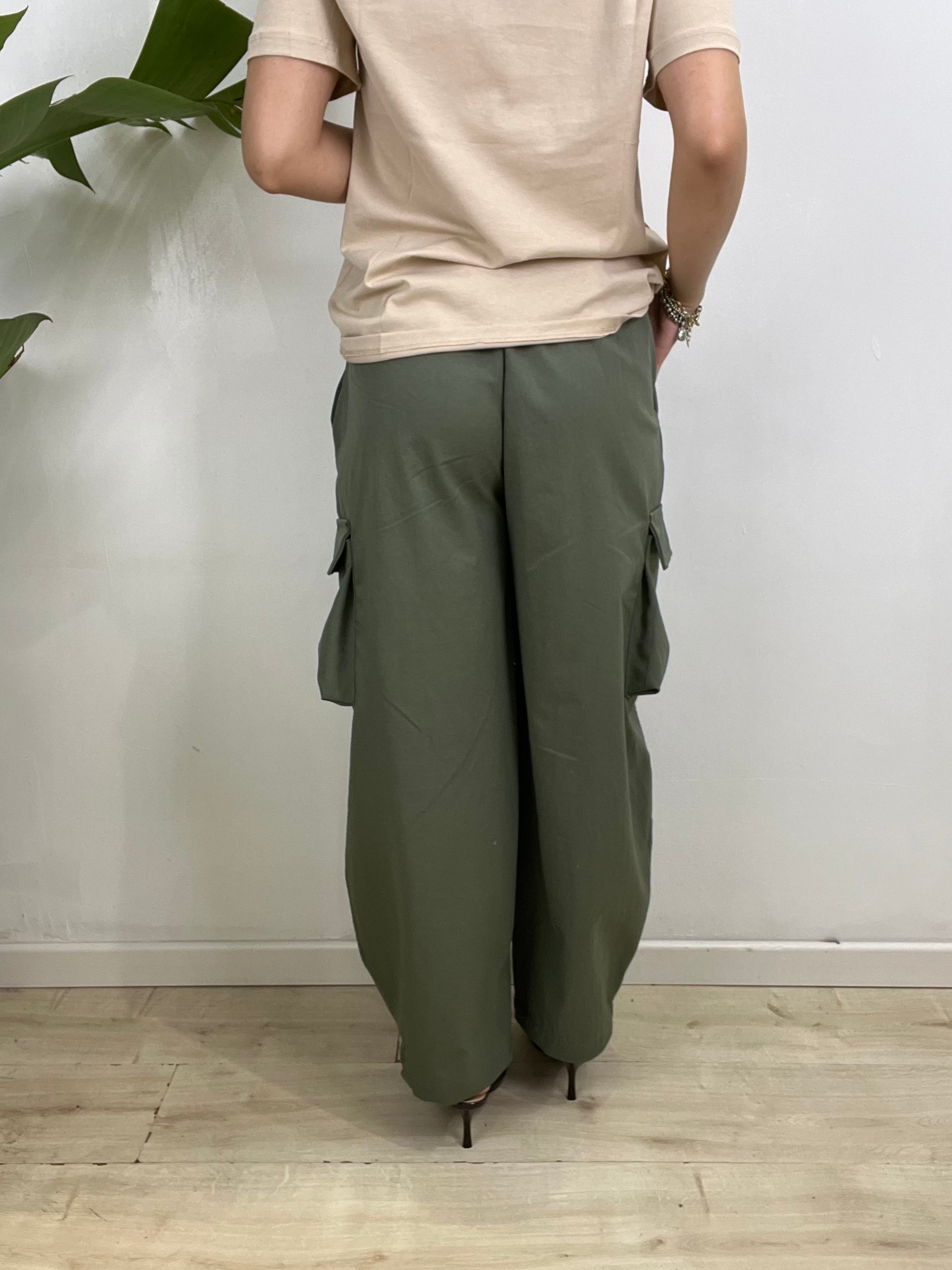 PANTALONI CARGO GIULY VERDE
