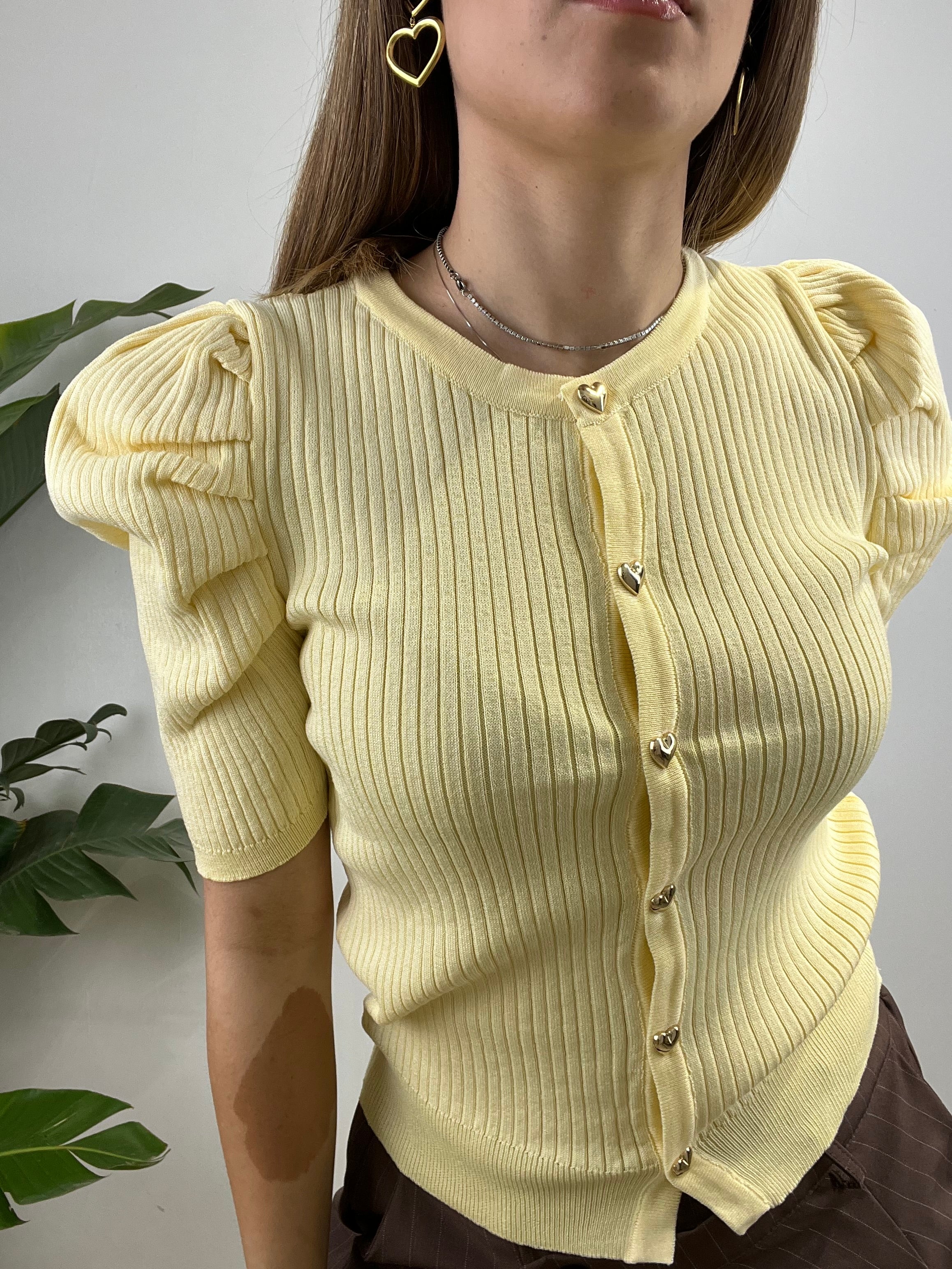 CARDIGAN GINEVRA GIALLO