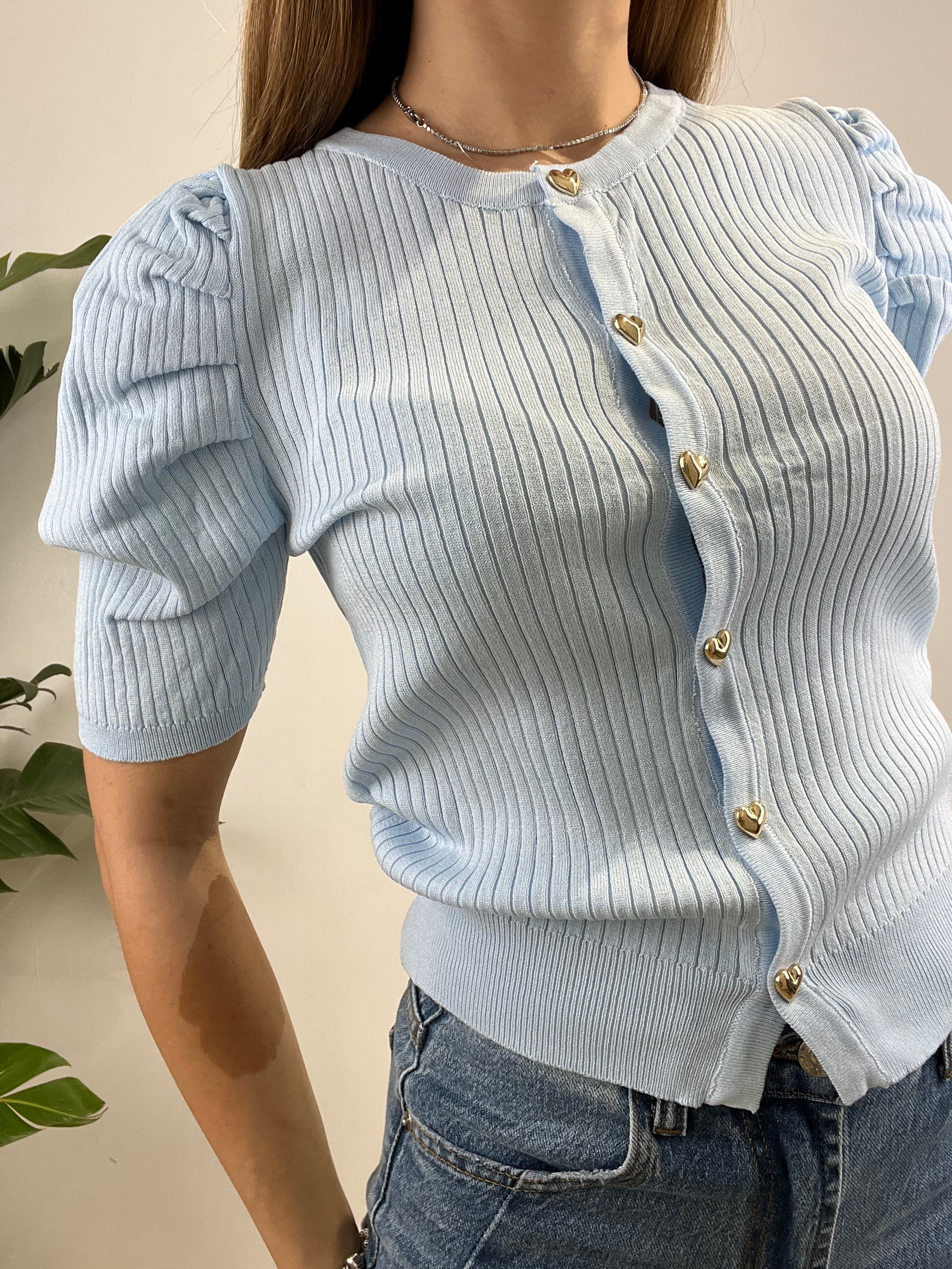 CARDIGAN GINEVRA AZZURRO