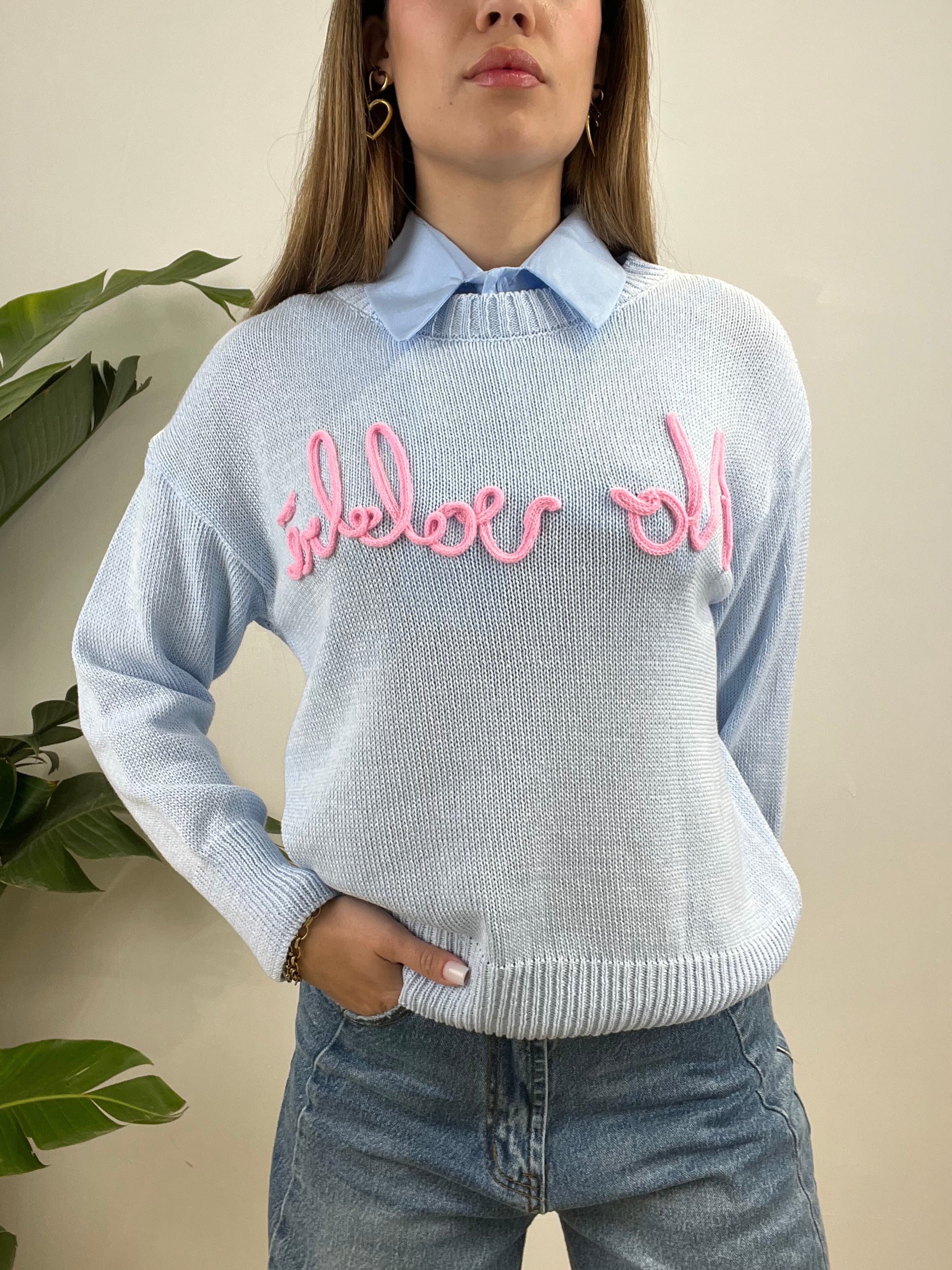 MAGLIA NO VABBè AZZURRA