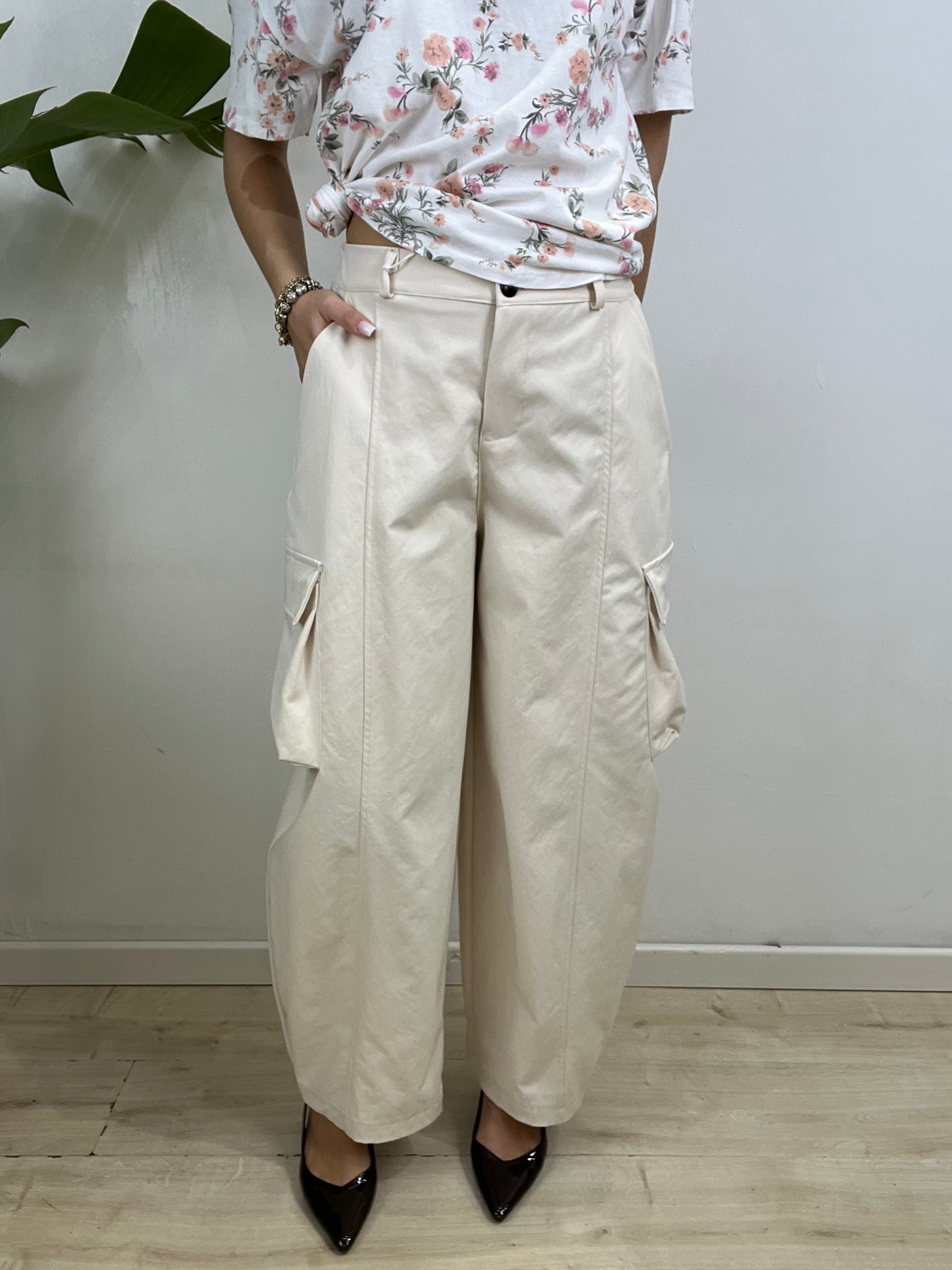 PANTALONI CARGO GIULY BEIGE