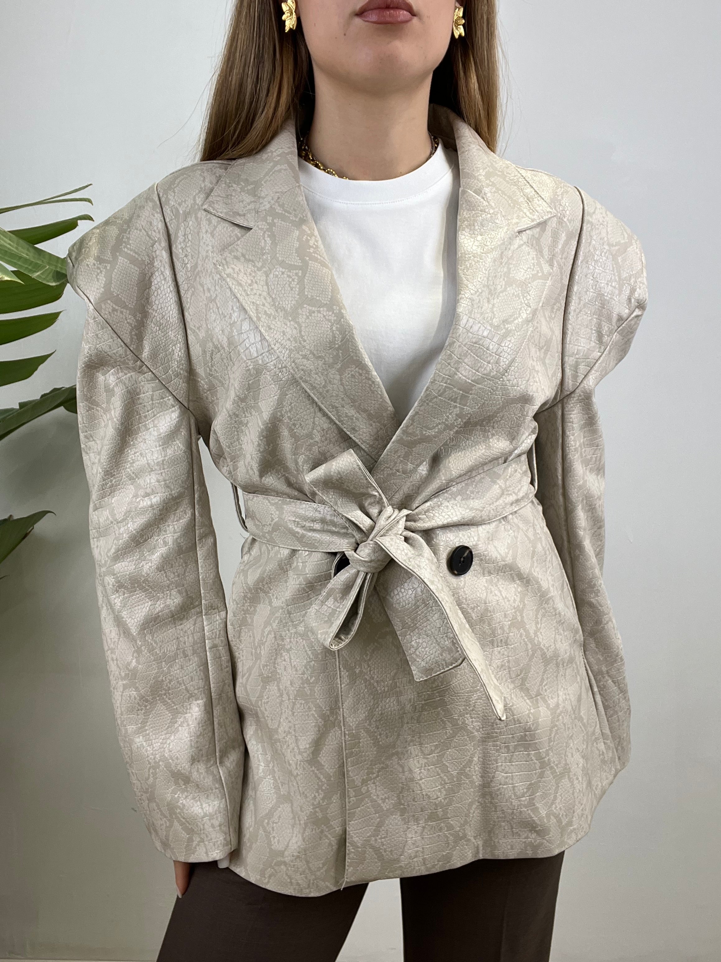 BLAZER PITONATO JUST WEST BEIGE