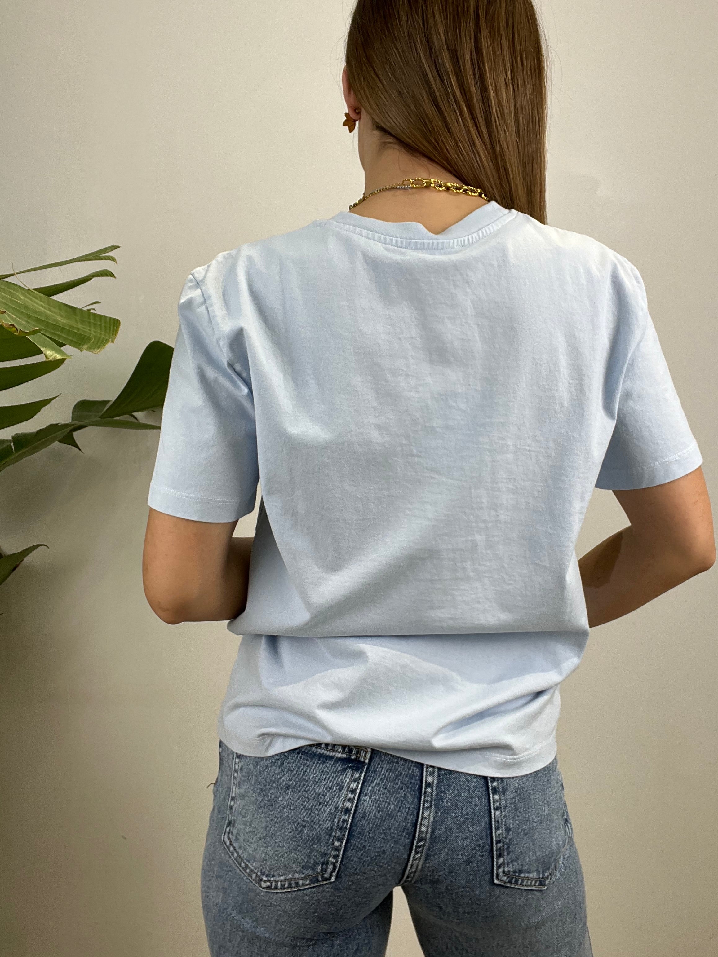 T-SHIRT BASIC LUMINA AZZURRA