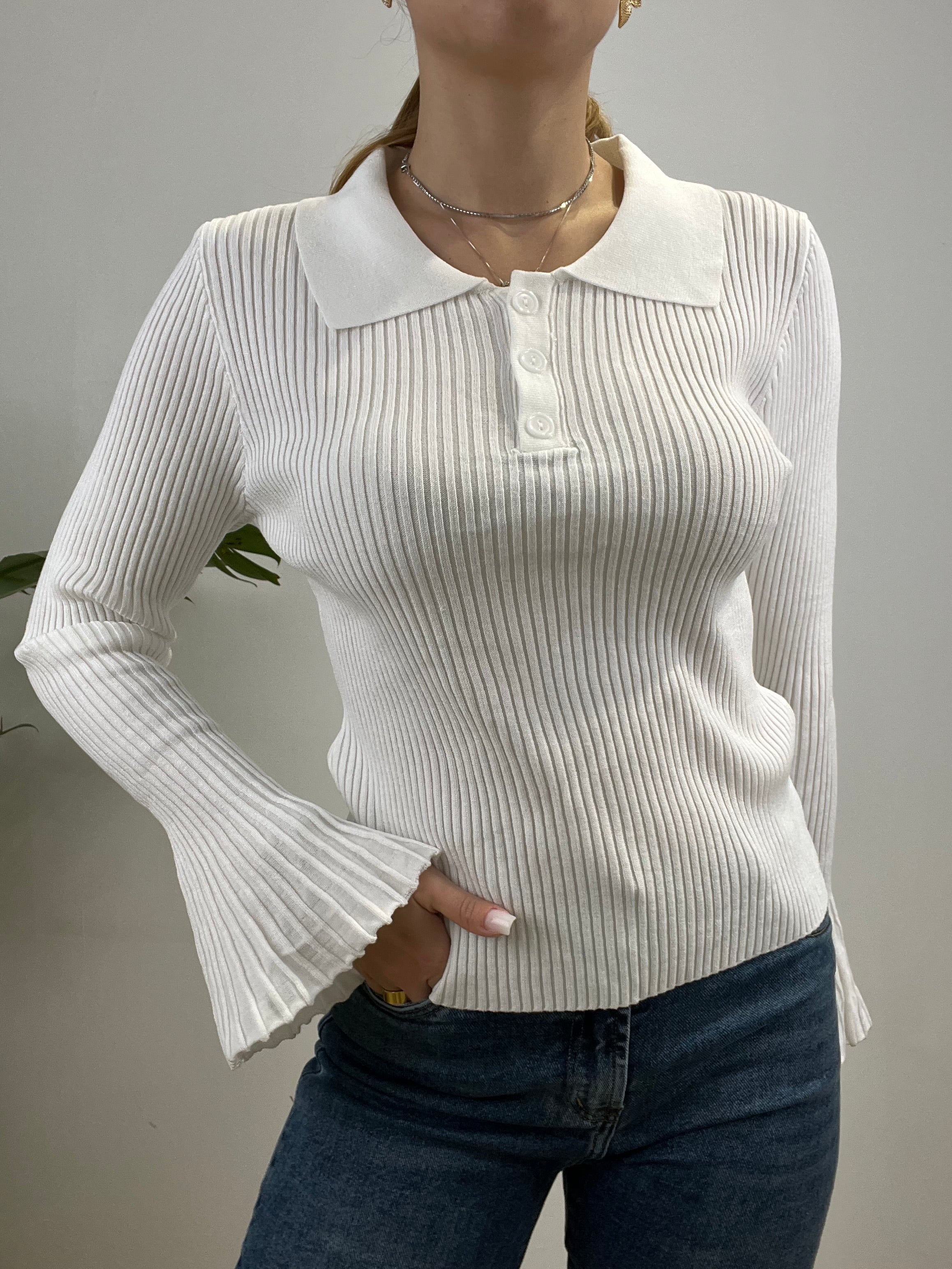 PULLOVER POLO COSTINE BIANCO
