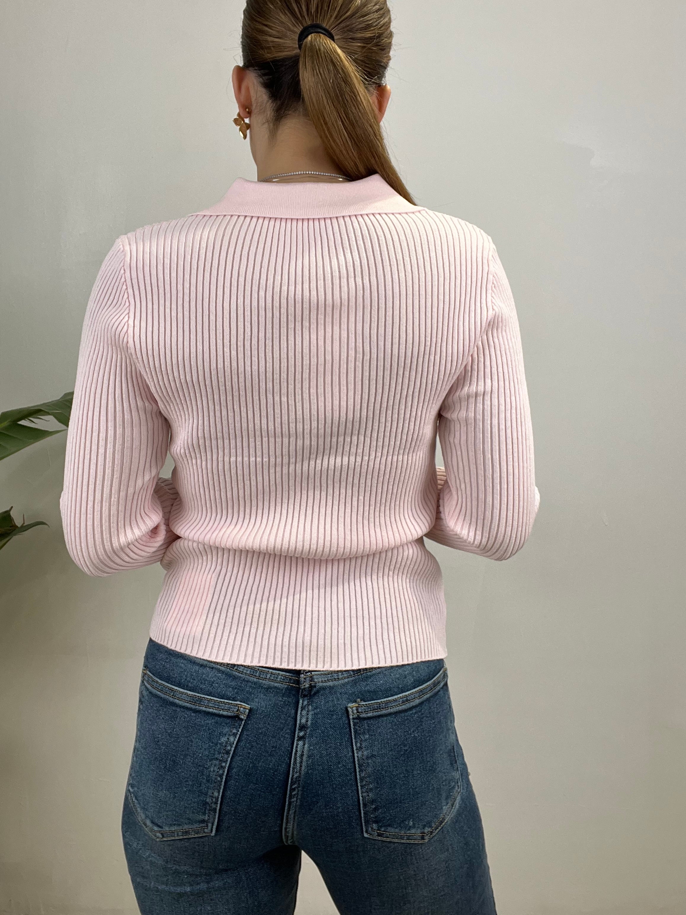 PULLOVER POLO COSTINE ROSA