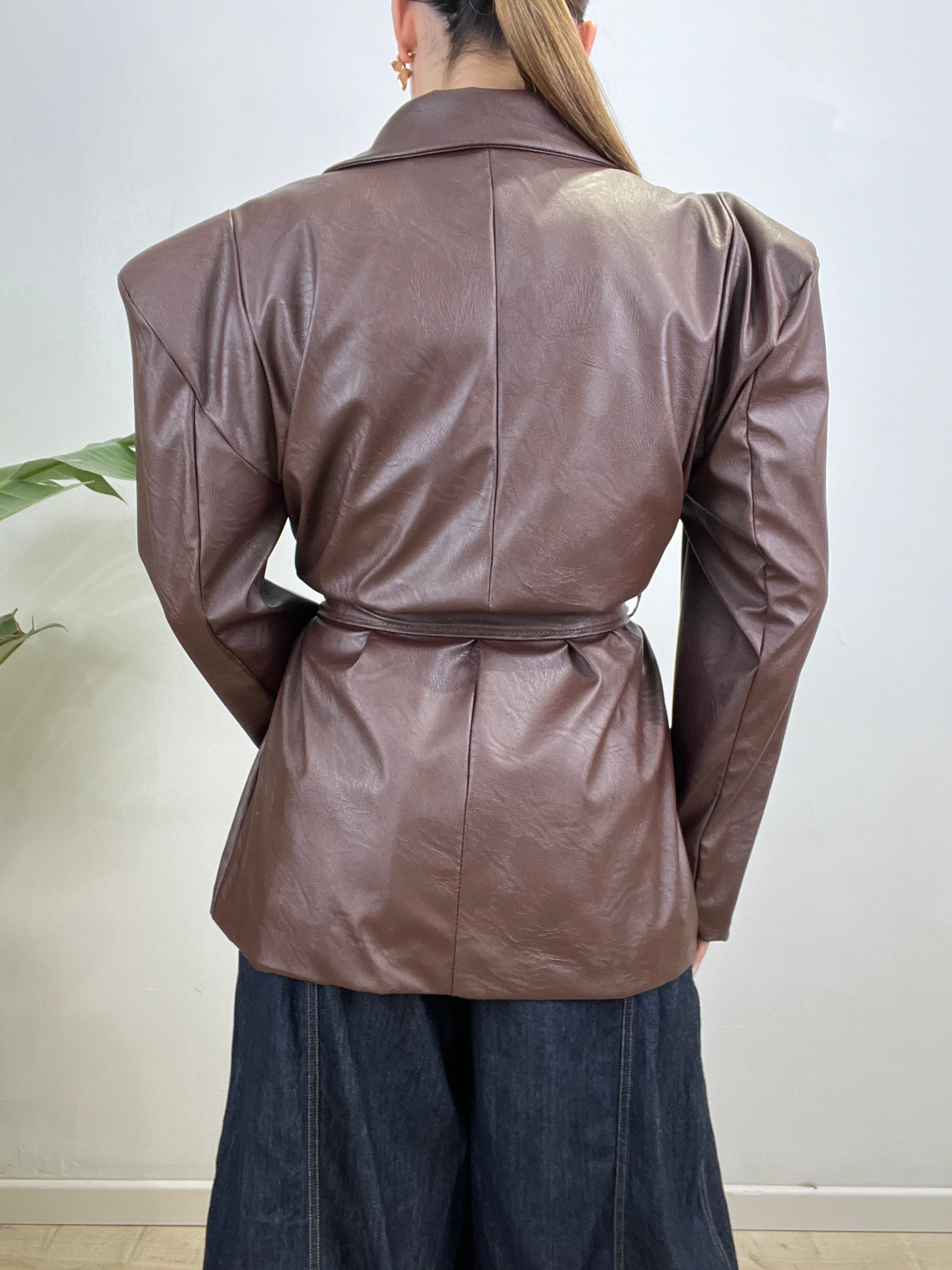 BLAZER ECOPELLE PROMO MARRONE