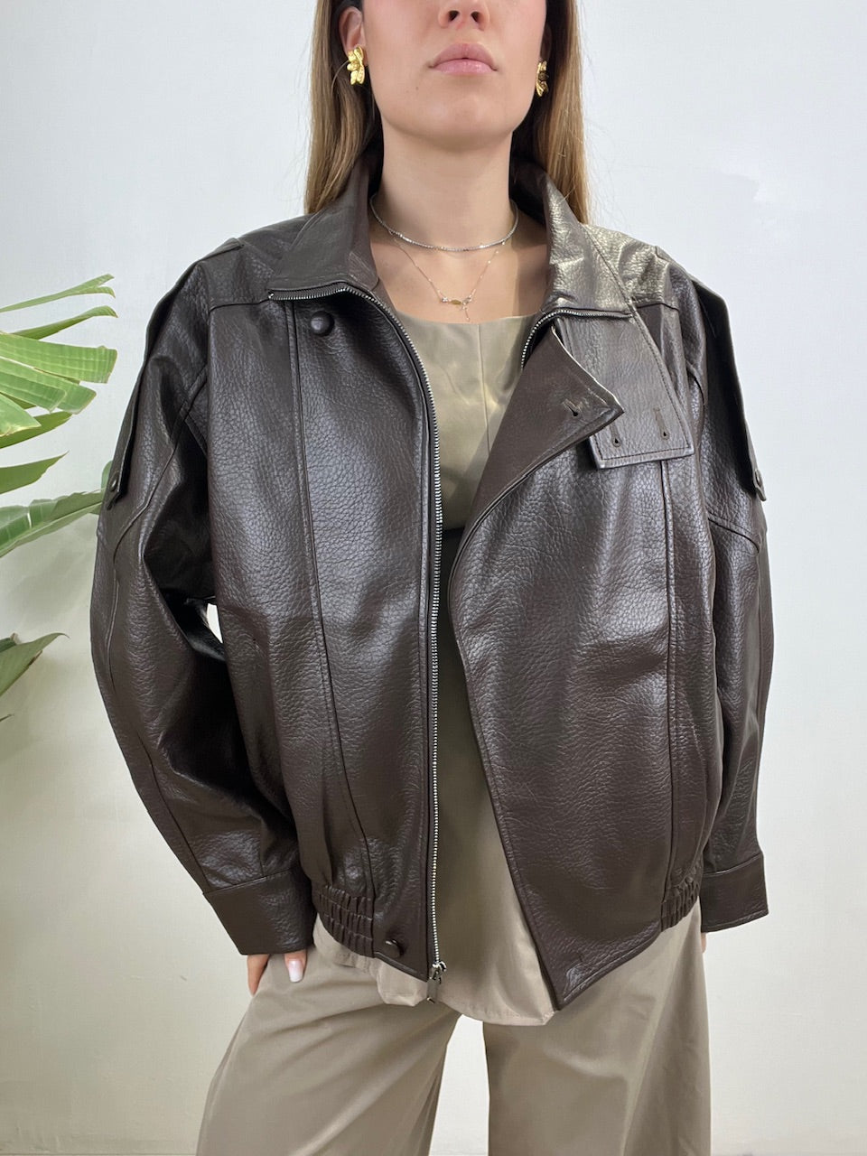 GIUBBINO ECOPELLE MARRONE