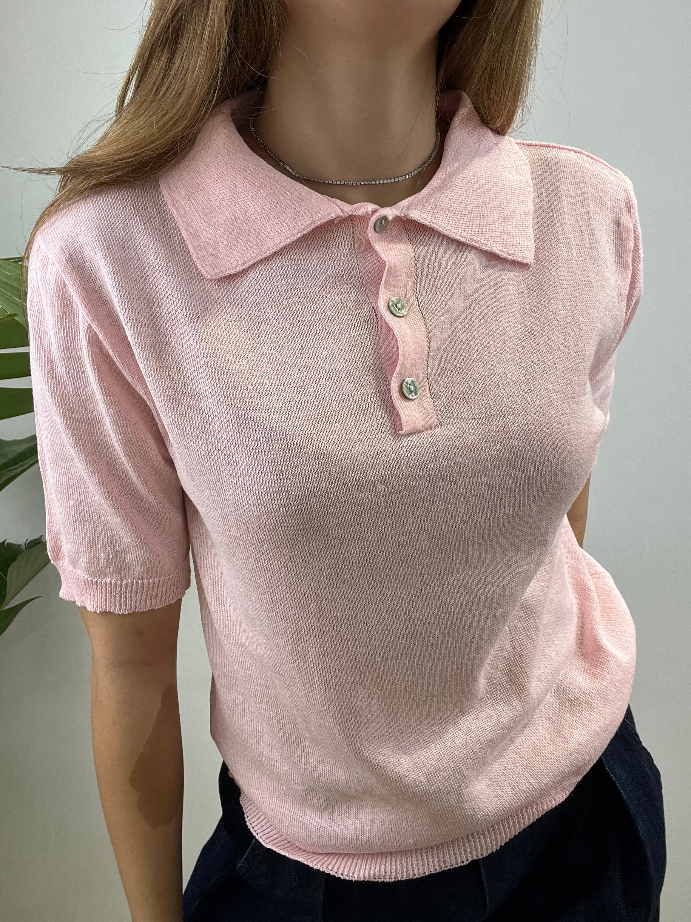 MAGLIA POLO ROSA