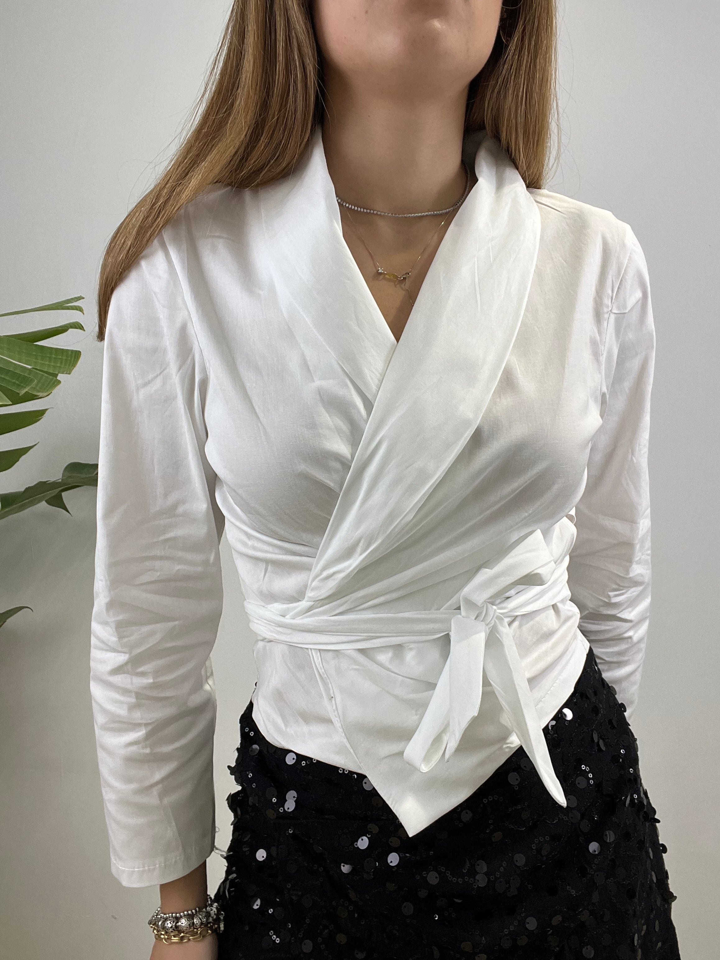 CAMICIA INCROCIATINA BIANCA