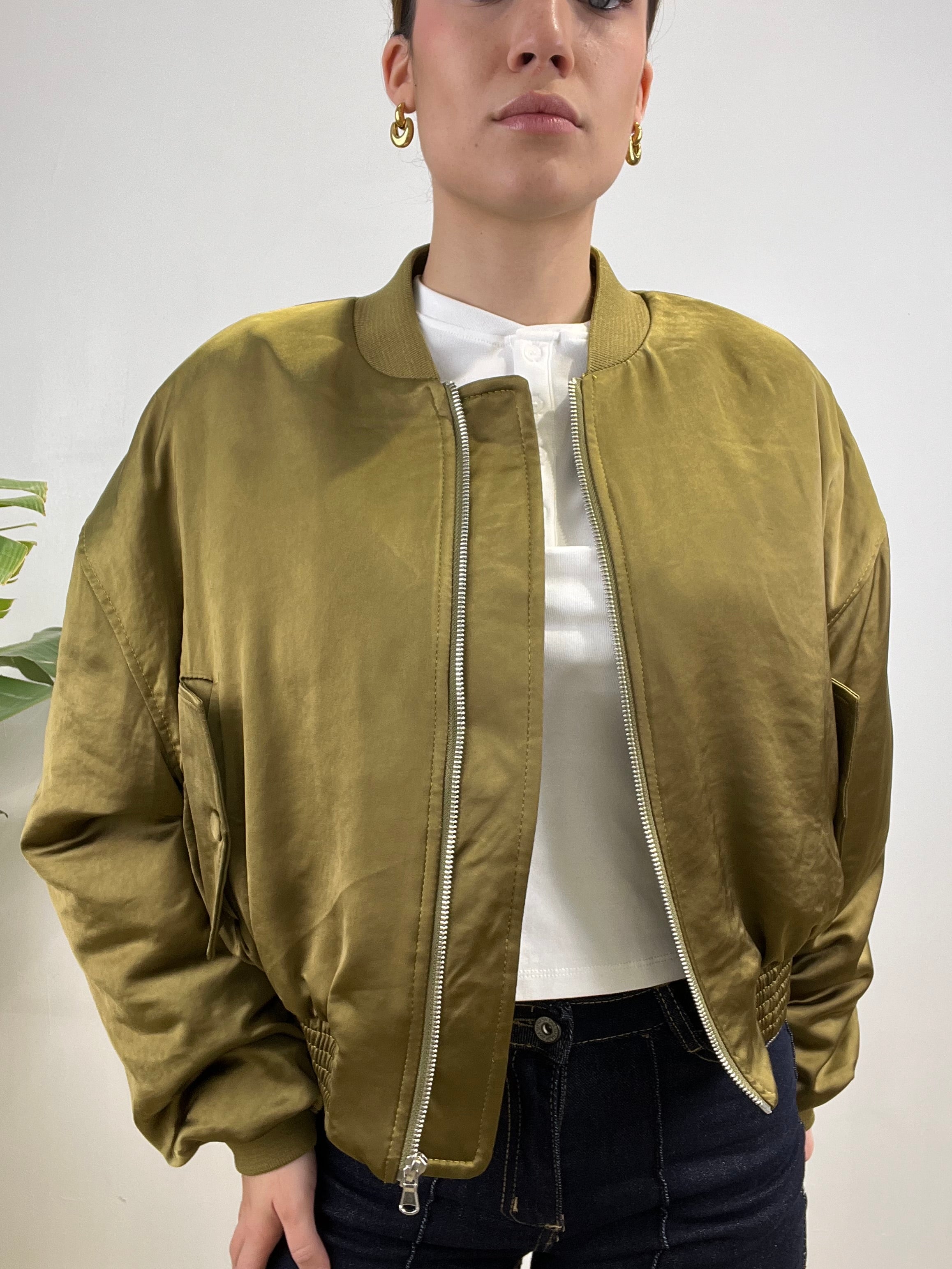 GIUBBINO BOMBER LUMINA VERDE