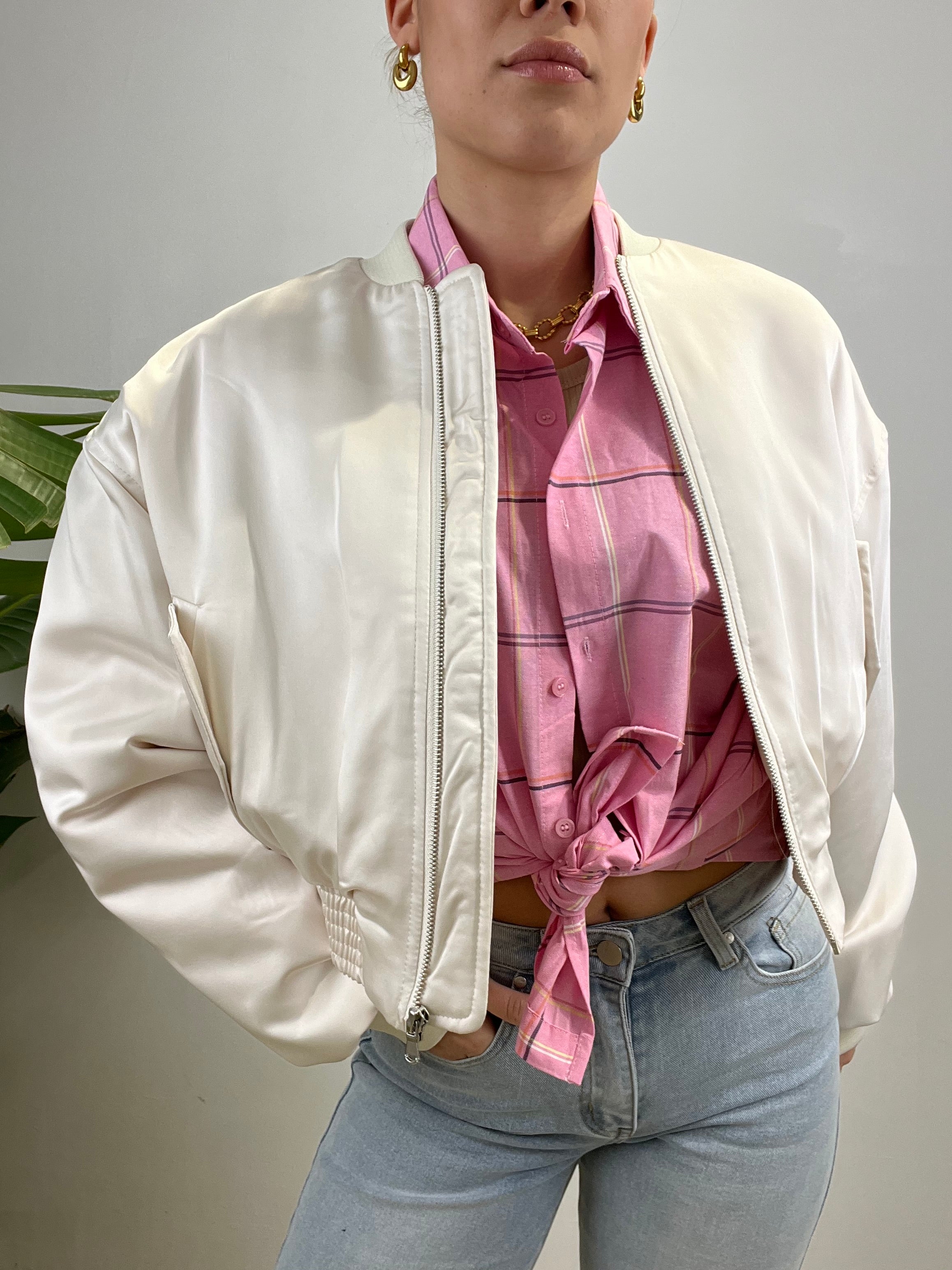 GIUBBINO BOMBER LUMINA BEIGE