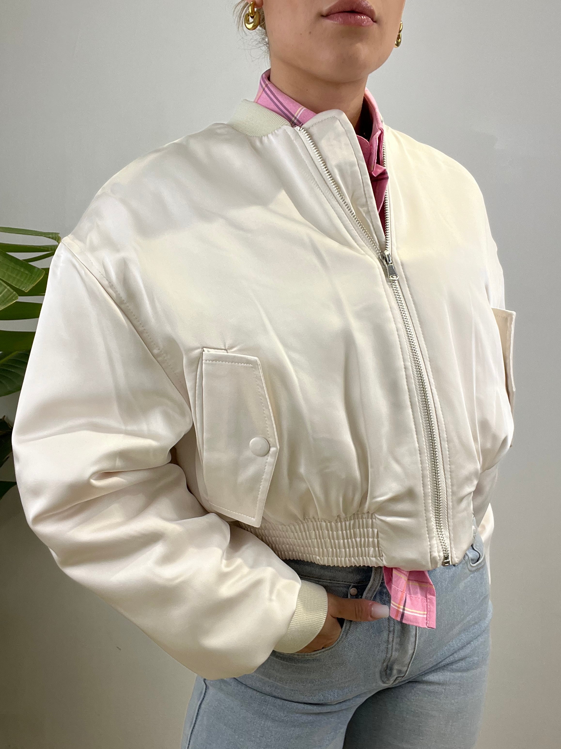 GIUBBINO BOMBER LUMINA BEIGE