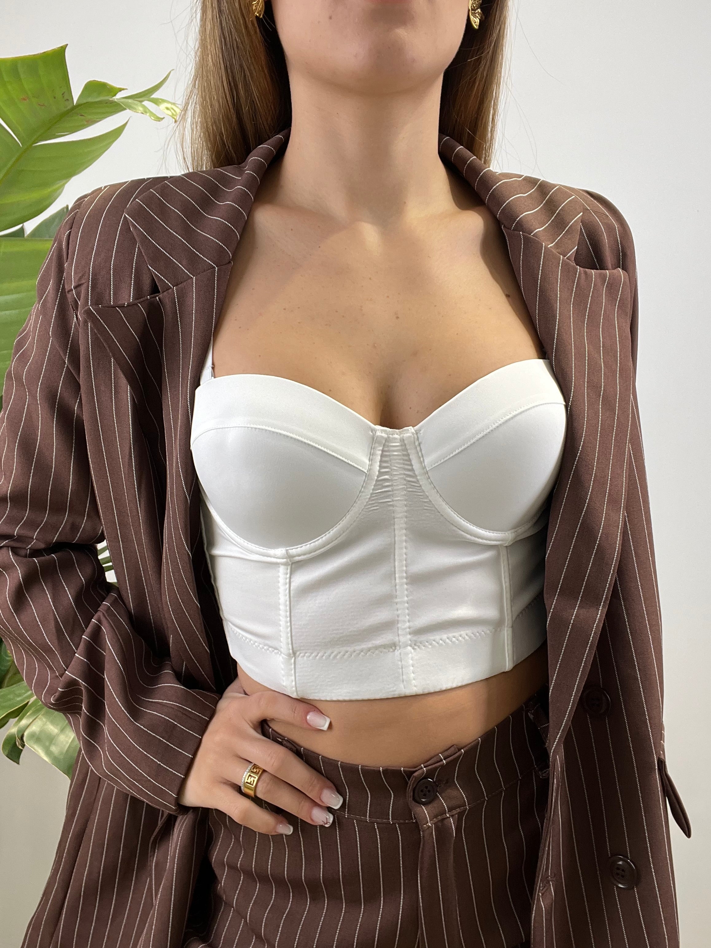 BUSTIER SEMPLY BIANCO