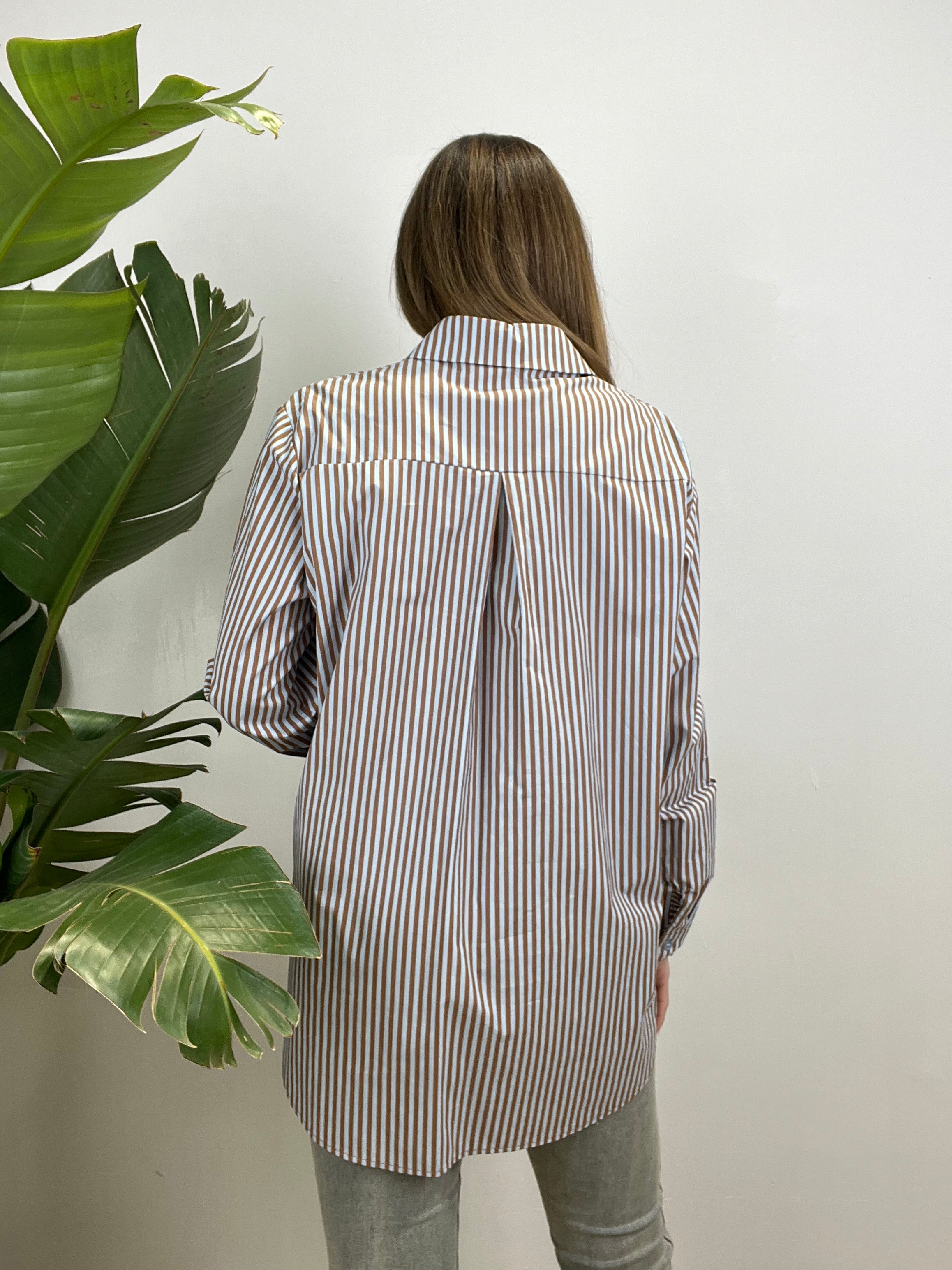 CAMICIA LINDA AZZURRA MARRONE