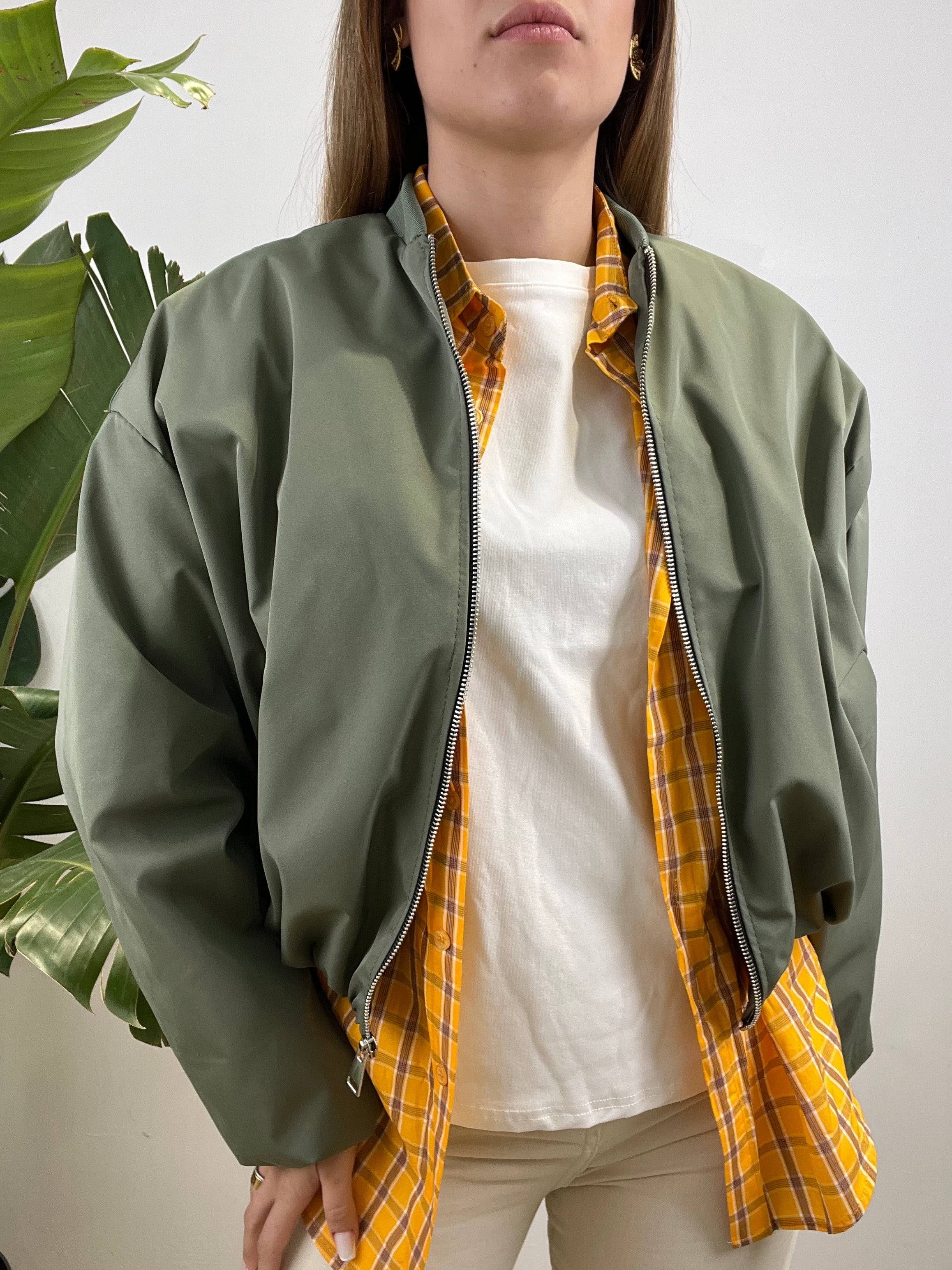 GIUBBINO COLLEGE PRIMAVERILE VERDE MILITARE