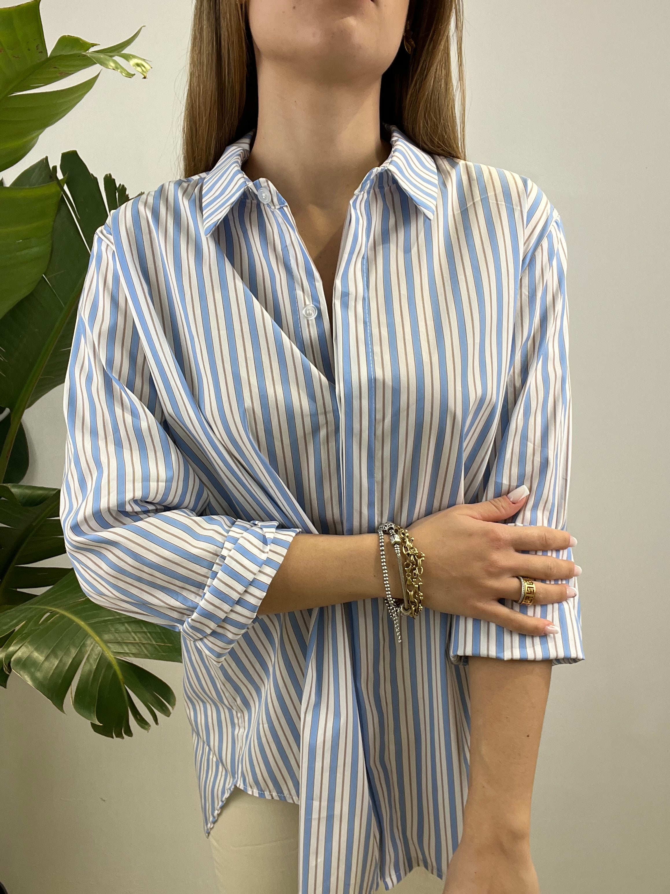 CAMICIA LINDA AZZURRA BIANCA