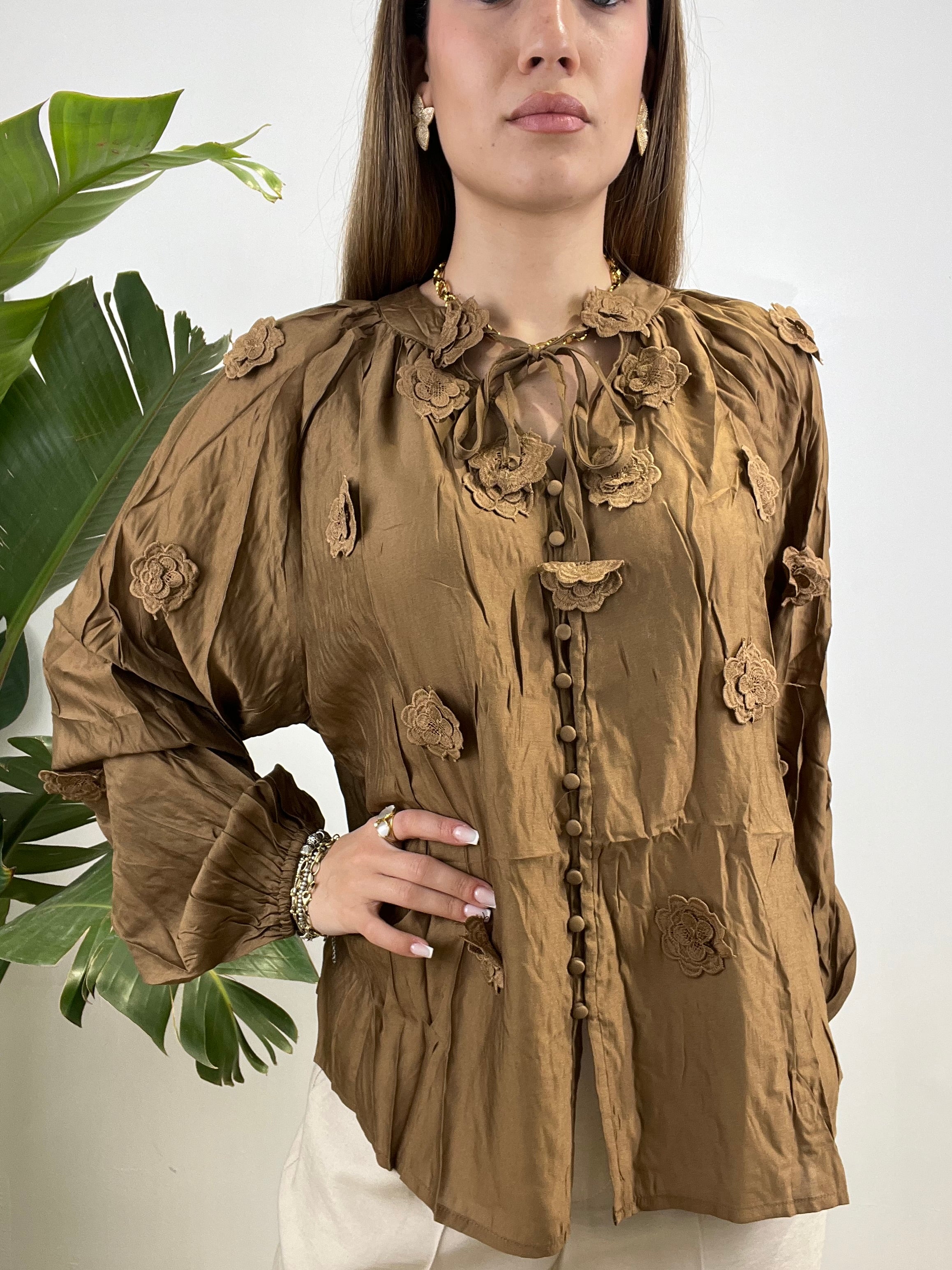 CAMICIA LUISA MARRONE