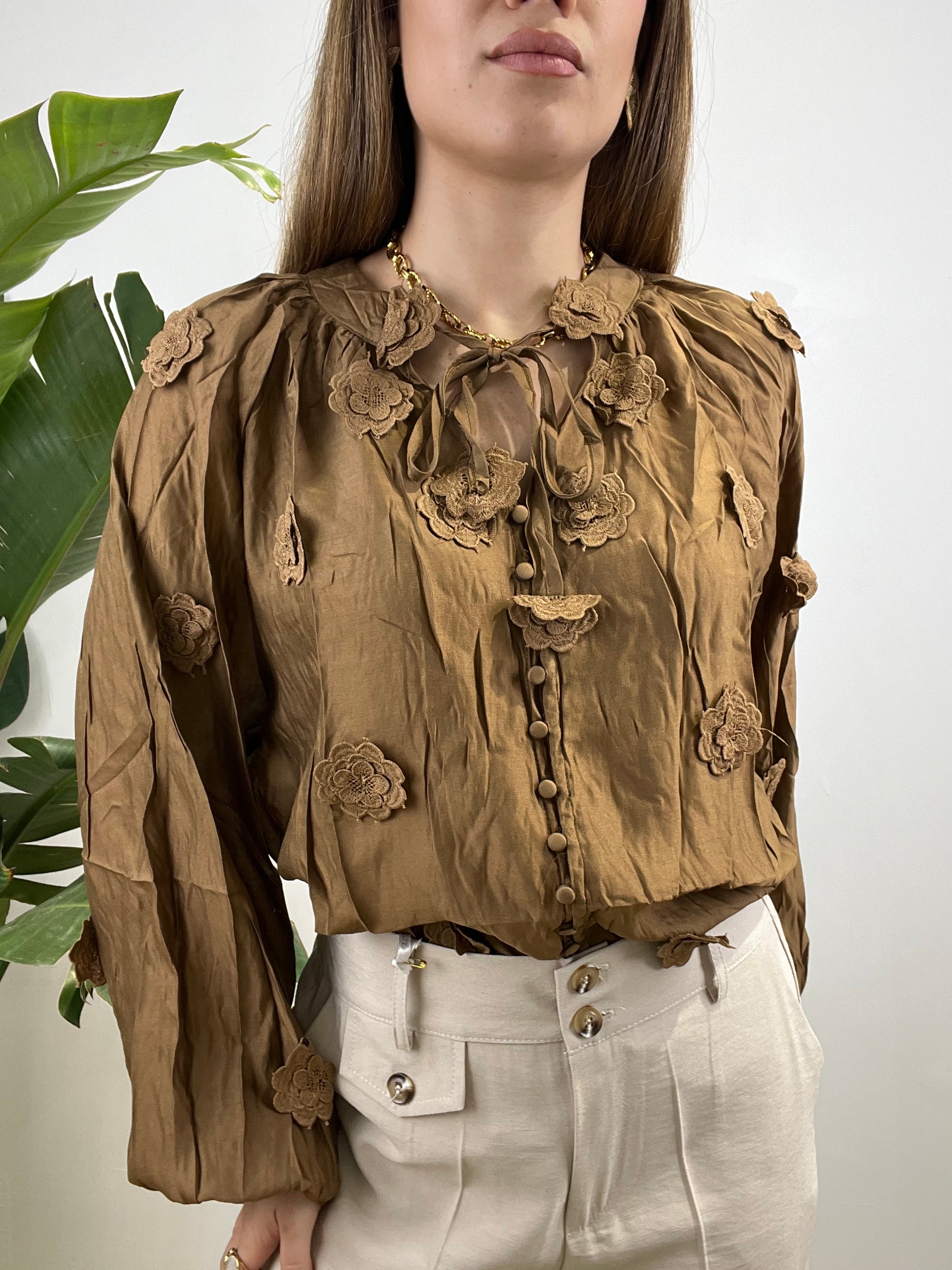 CAMICIA LUISA MARRONE