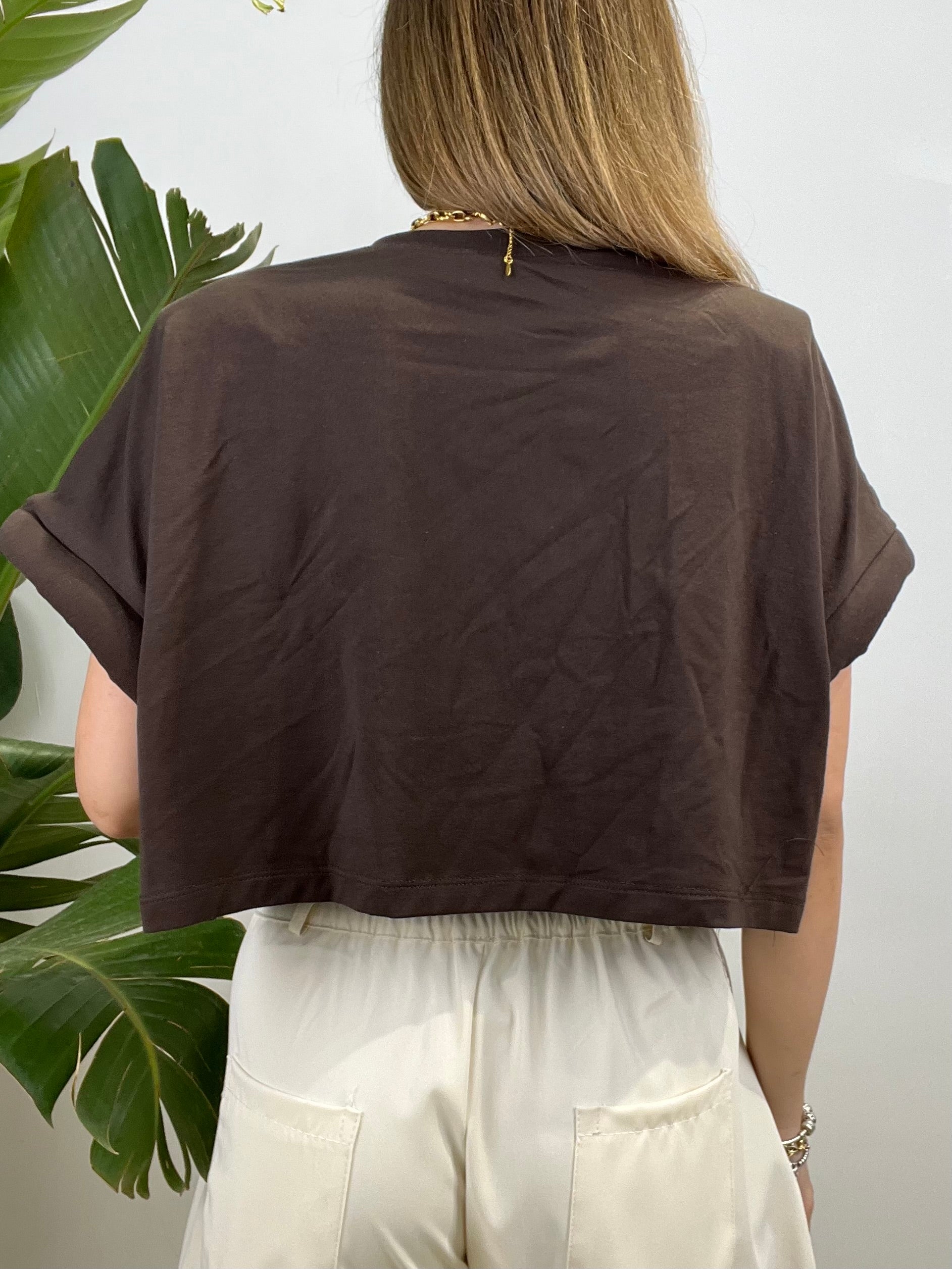 T-SHIRT CLEMY MARRONE
