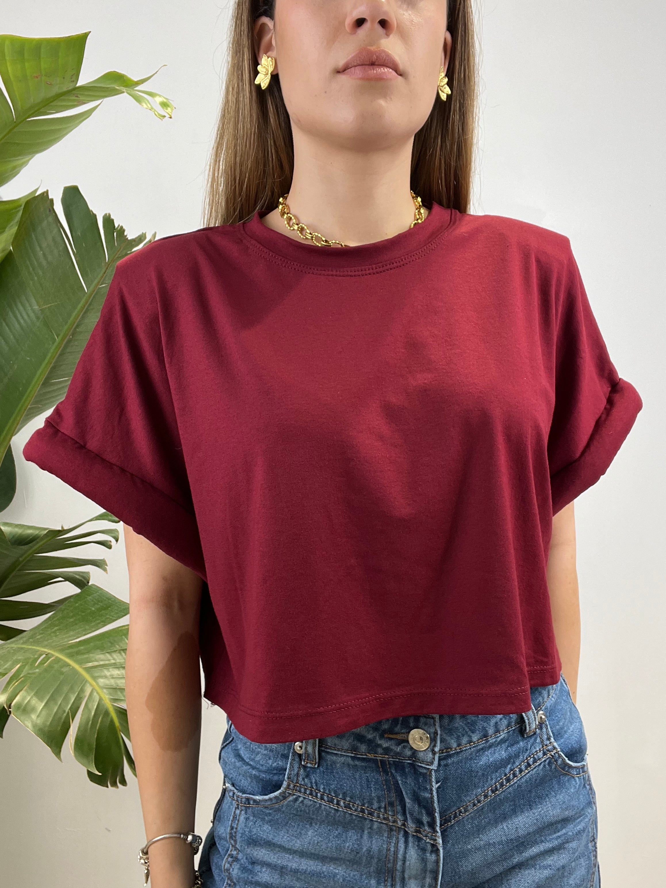 T-SHIRT CLEMY BORDEAUX