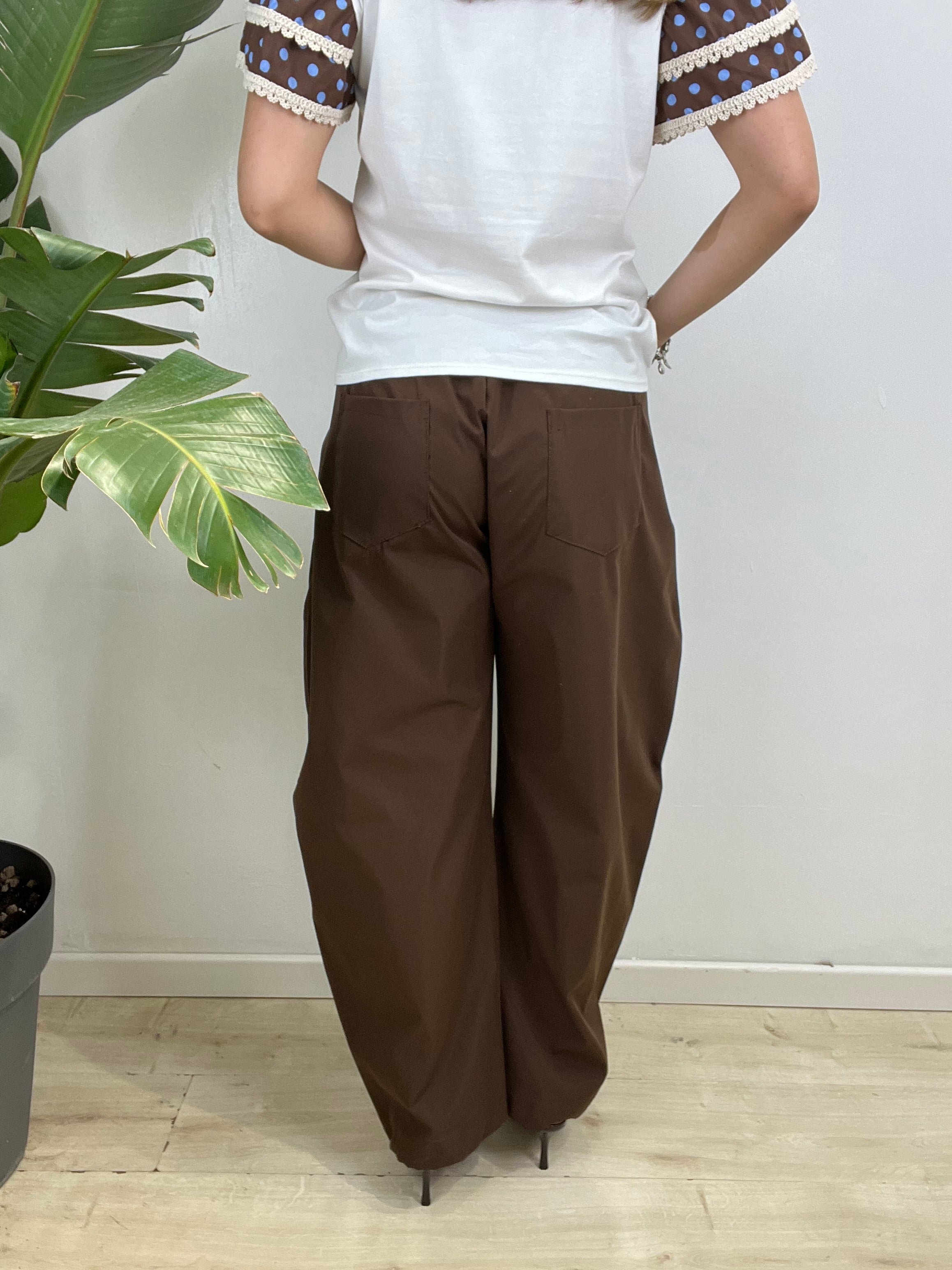 PANTALONI VALERY MARRONE