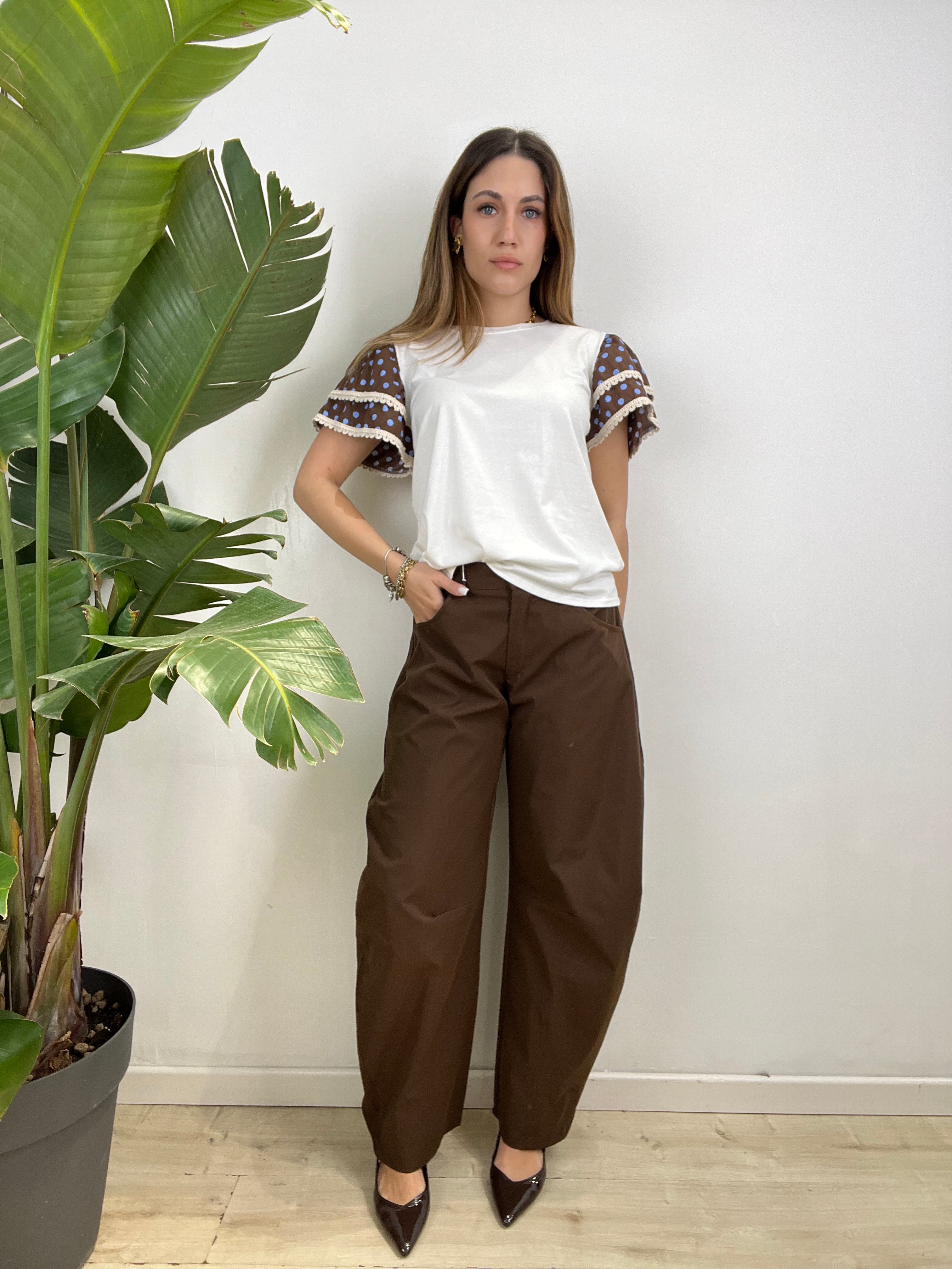 PANTALONI VALERY MARRONE