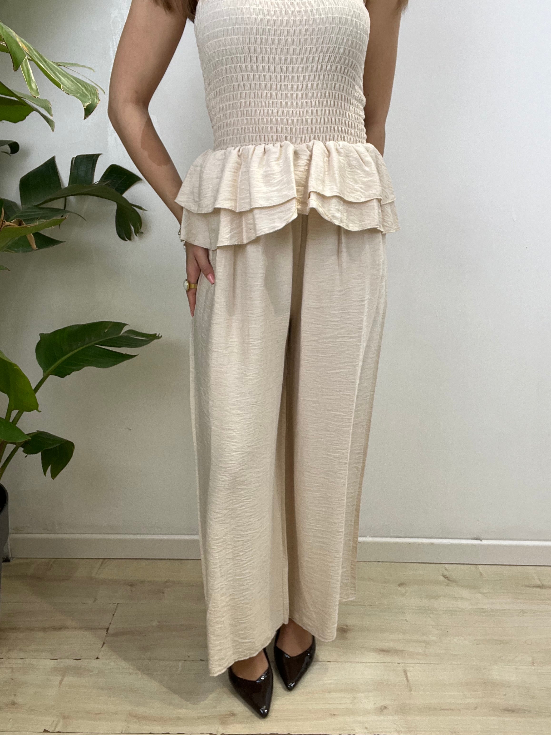JUMPSUITE FRANCY BEIGE