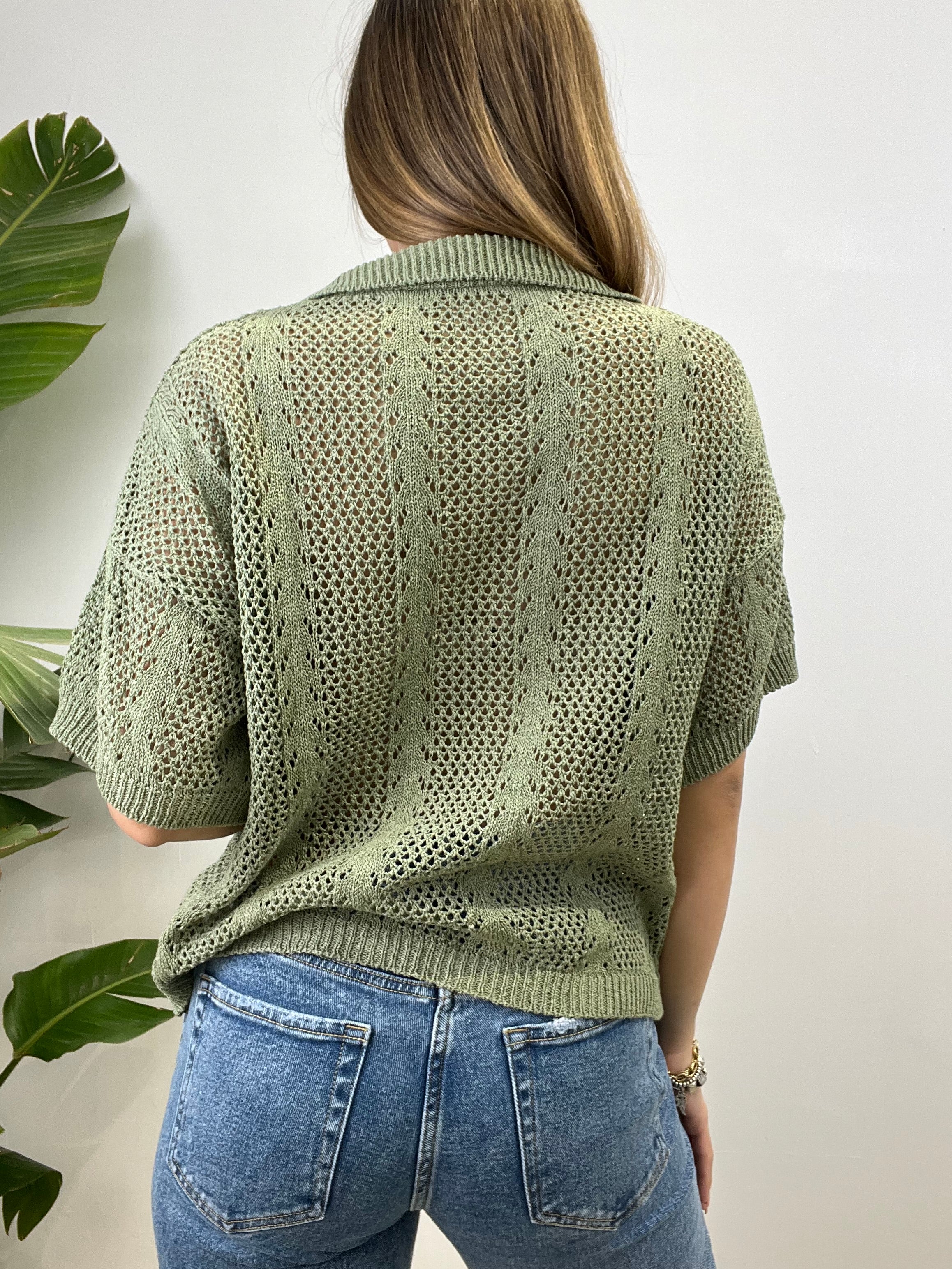 POLO CROCHET VERDE