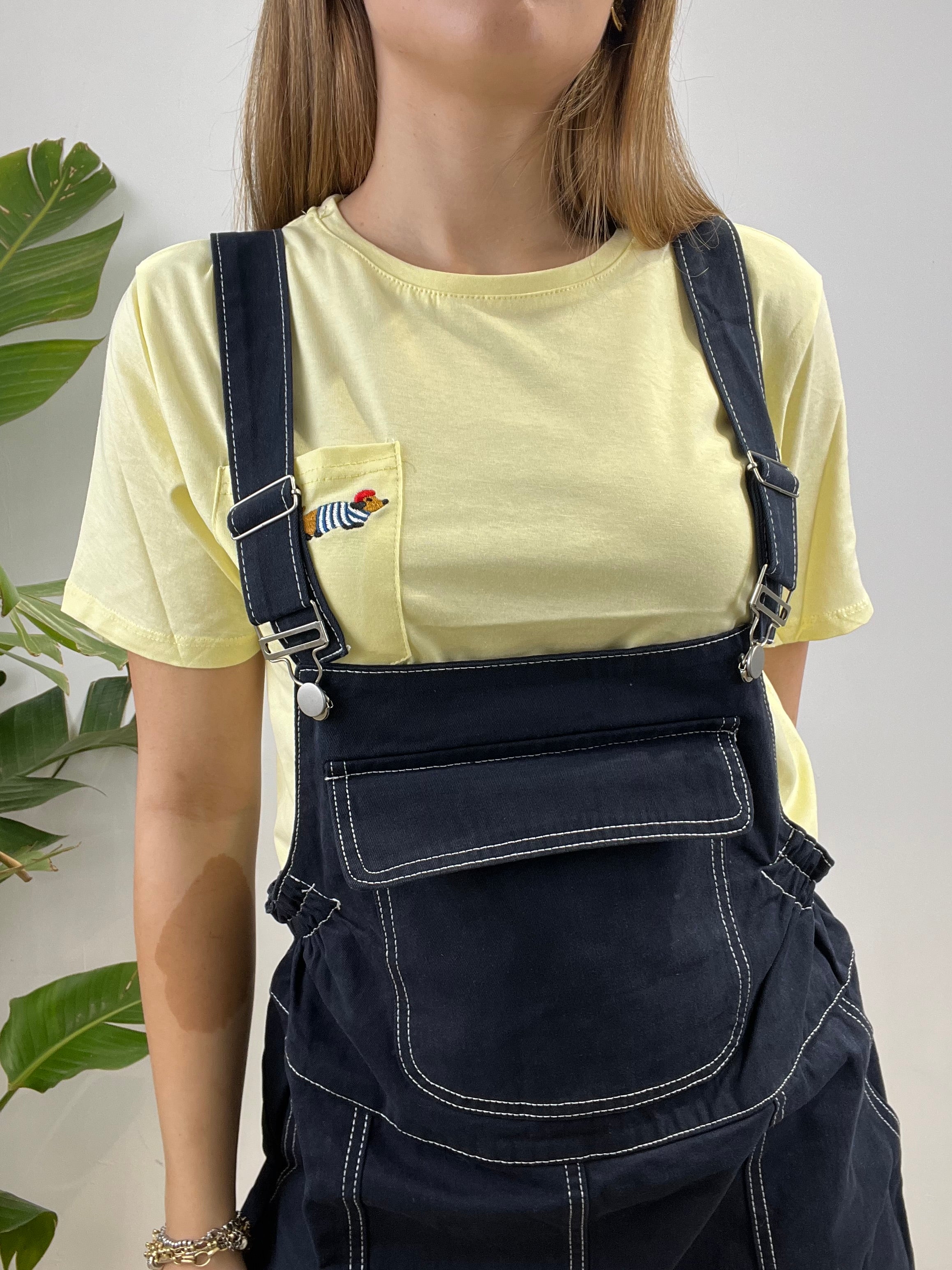 T-SHIRT BASSOTTO GIALLA