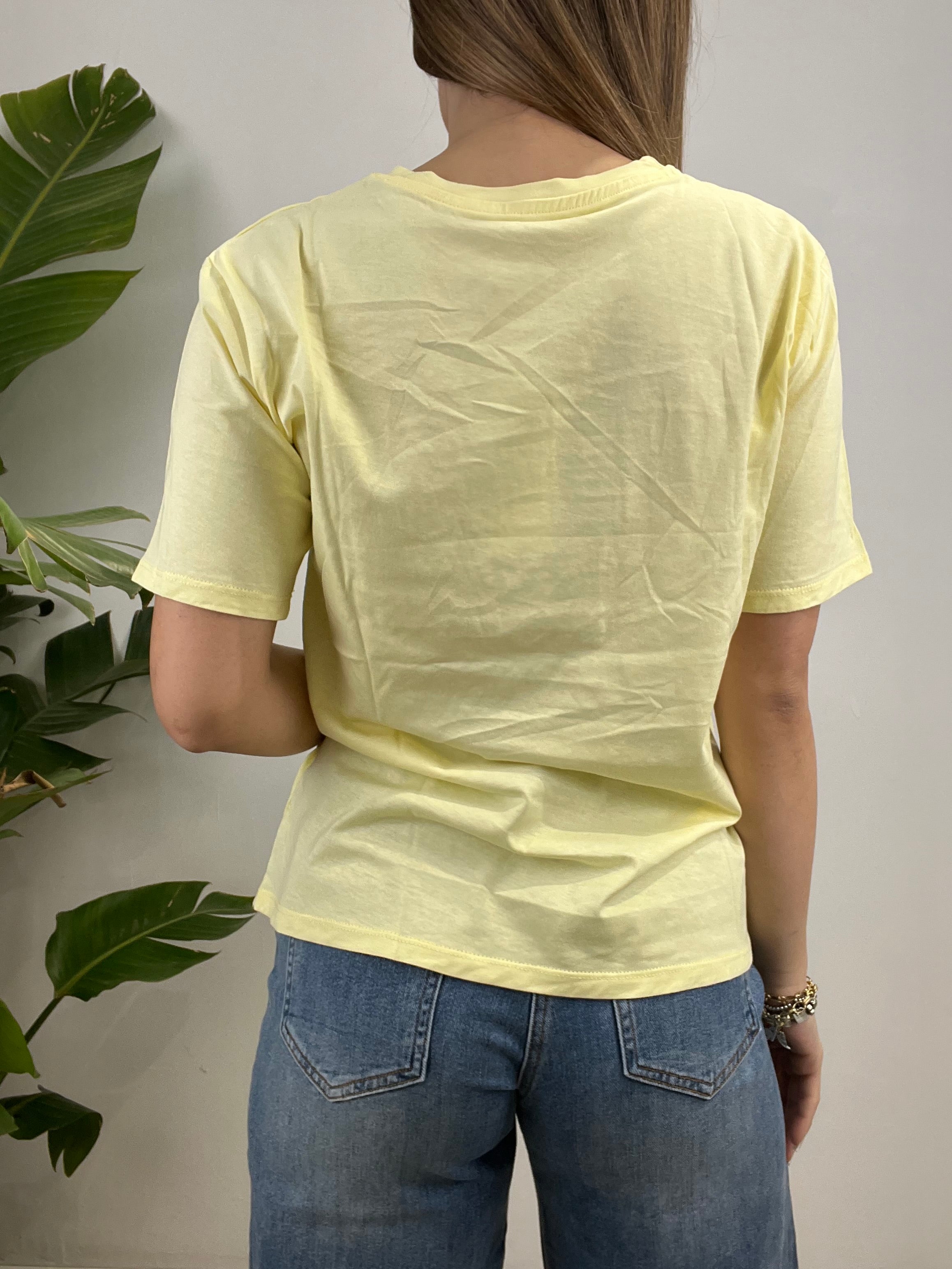 T-SHIRT CHERI GIALLA