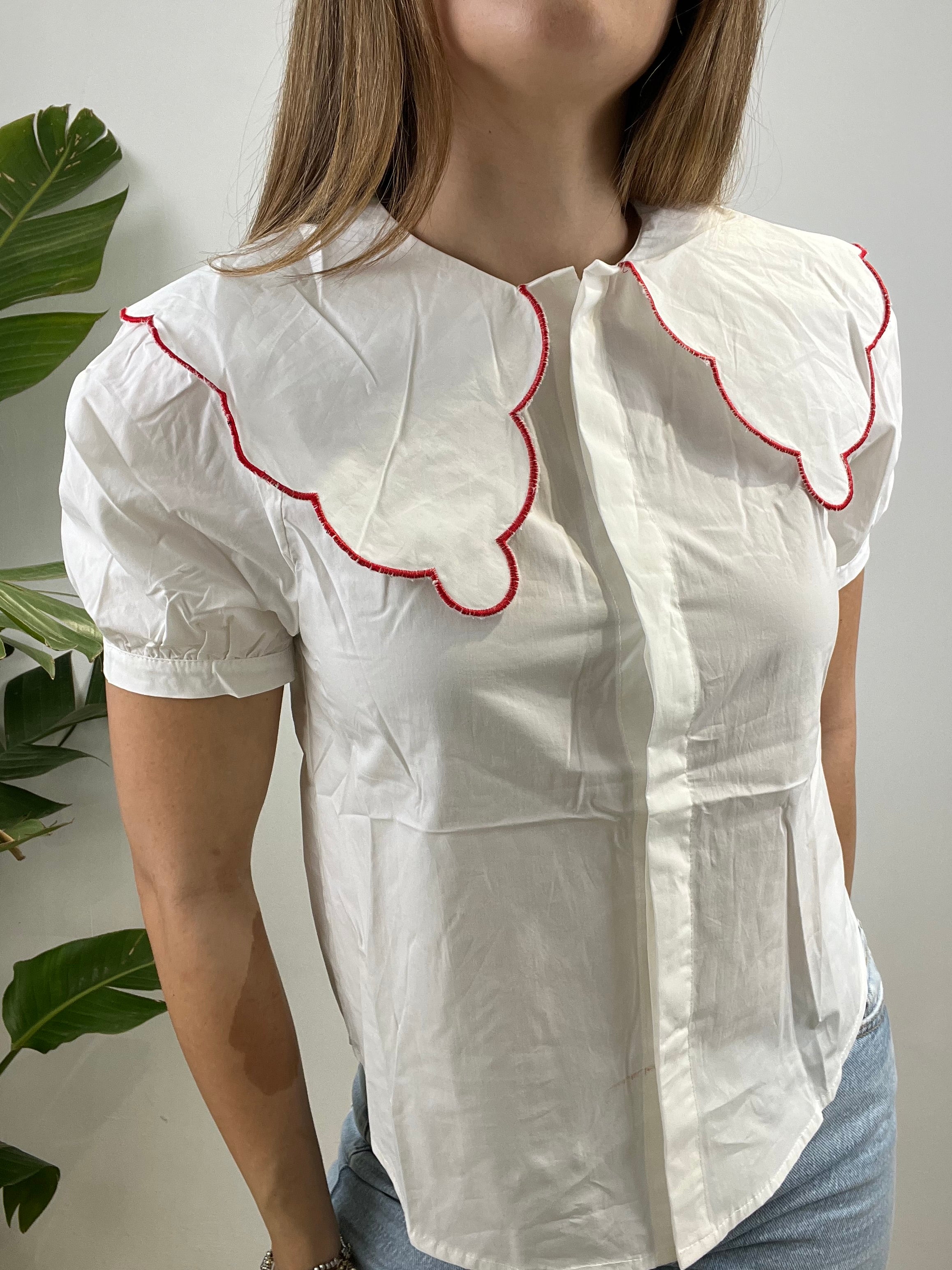 CAMICIA COLLETTO ONDA ROSSO