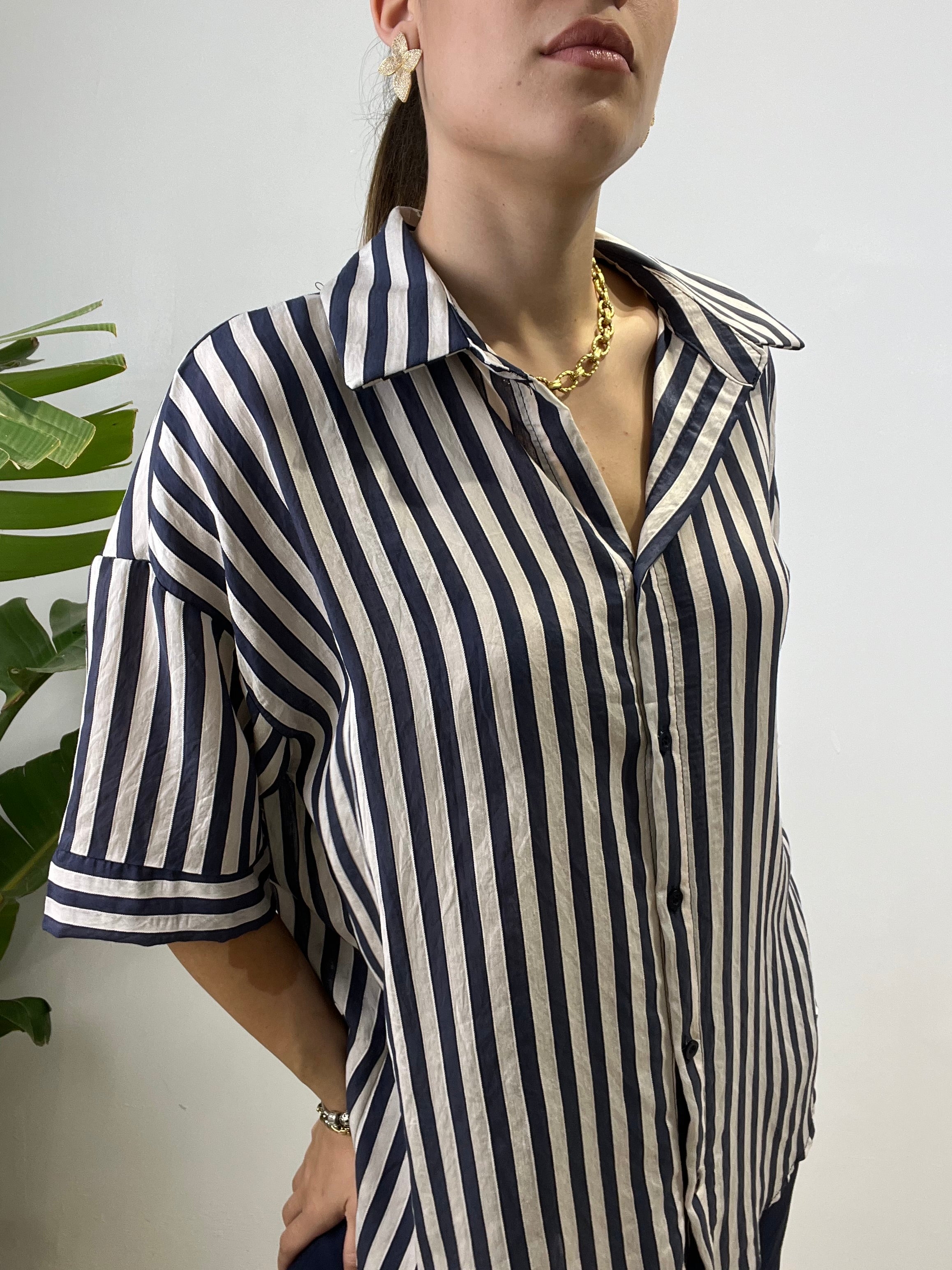 CAMICIA RIGHE BLU